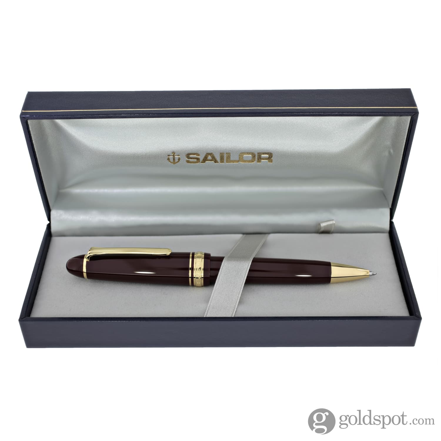 Sailor 1911 Large Ballpoint Pen in Maroon with Gold Trim - Image 4