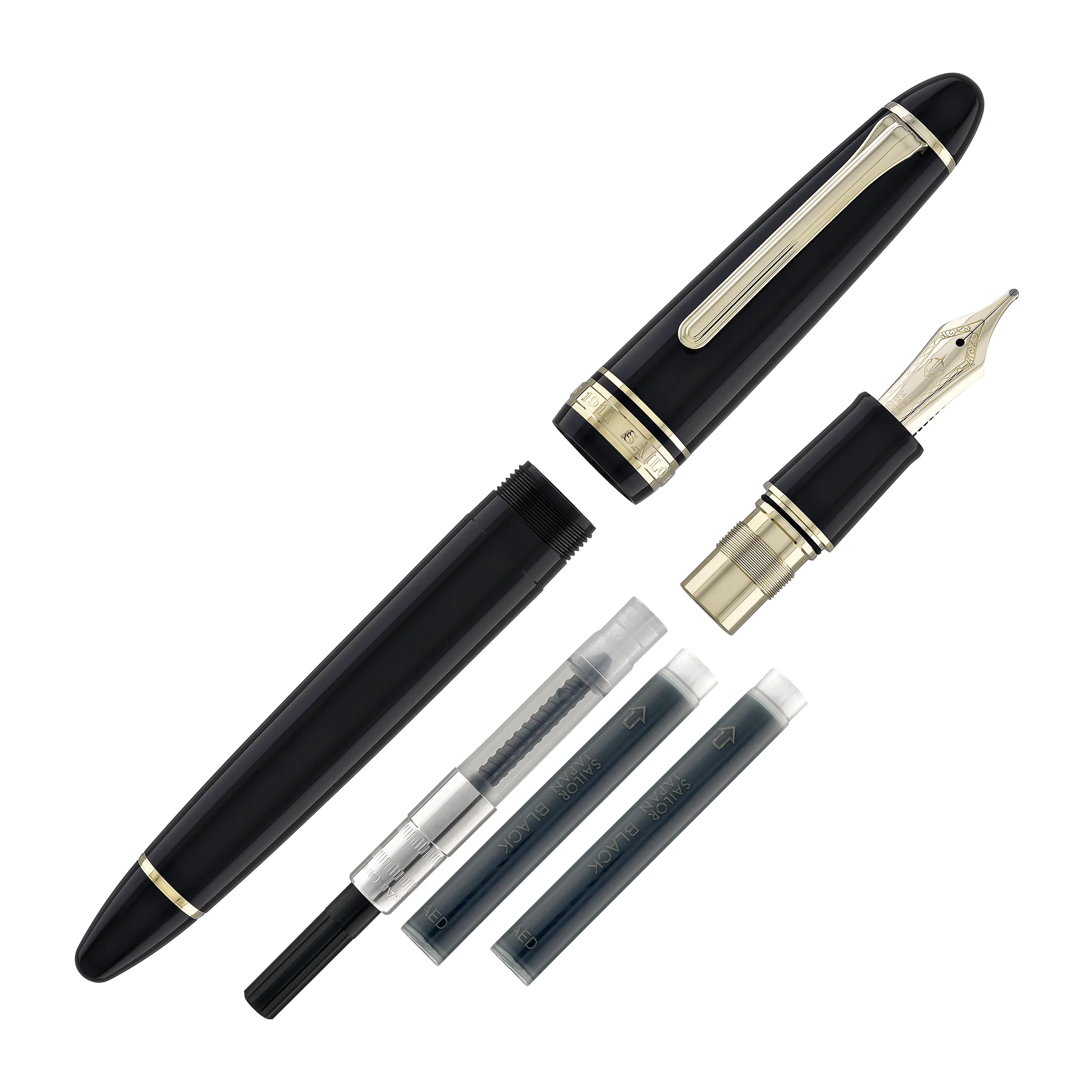 Sailor 1911 Large Fountain Pen in Black - 14kt Gold Nib - Image 8
