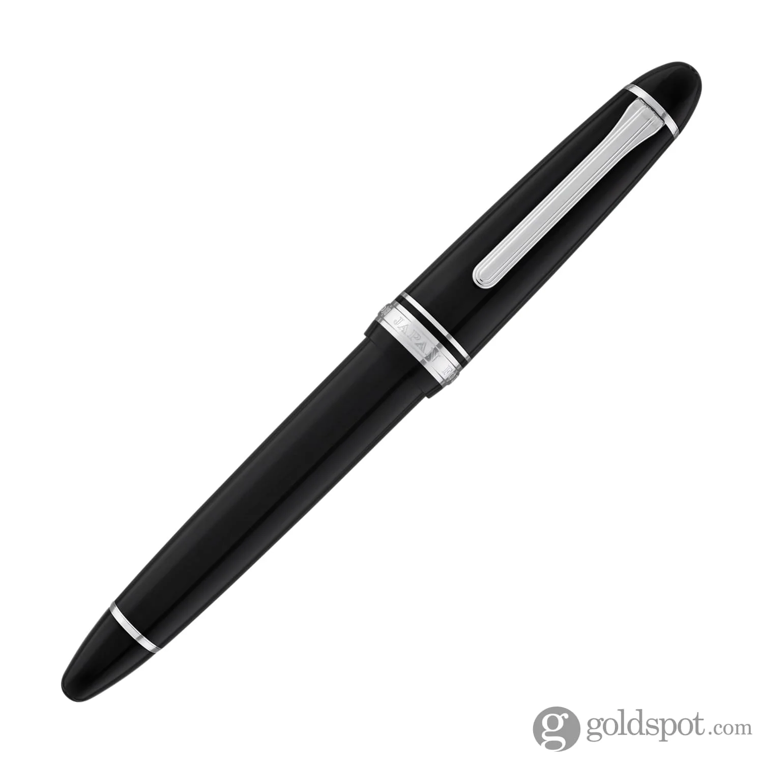 Sailor 1911 Large Fountain Pen in Black with Silver Trim - 21K Gold - Image 4