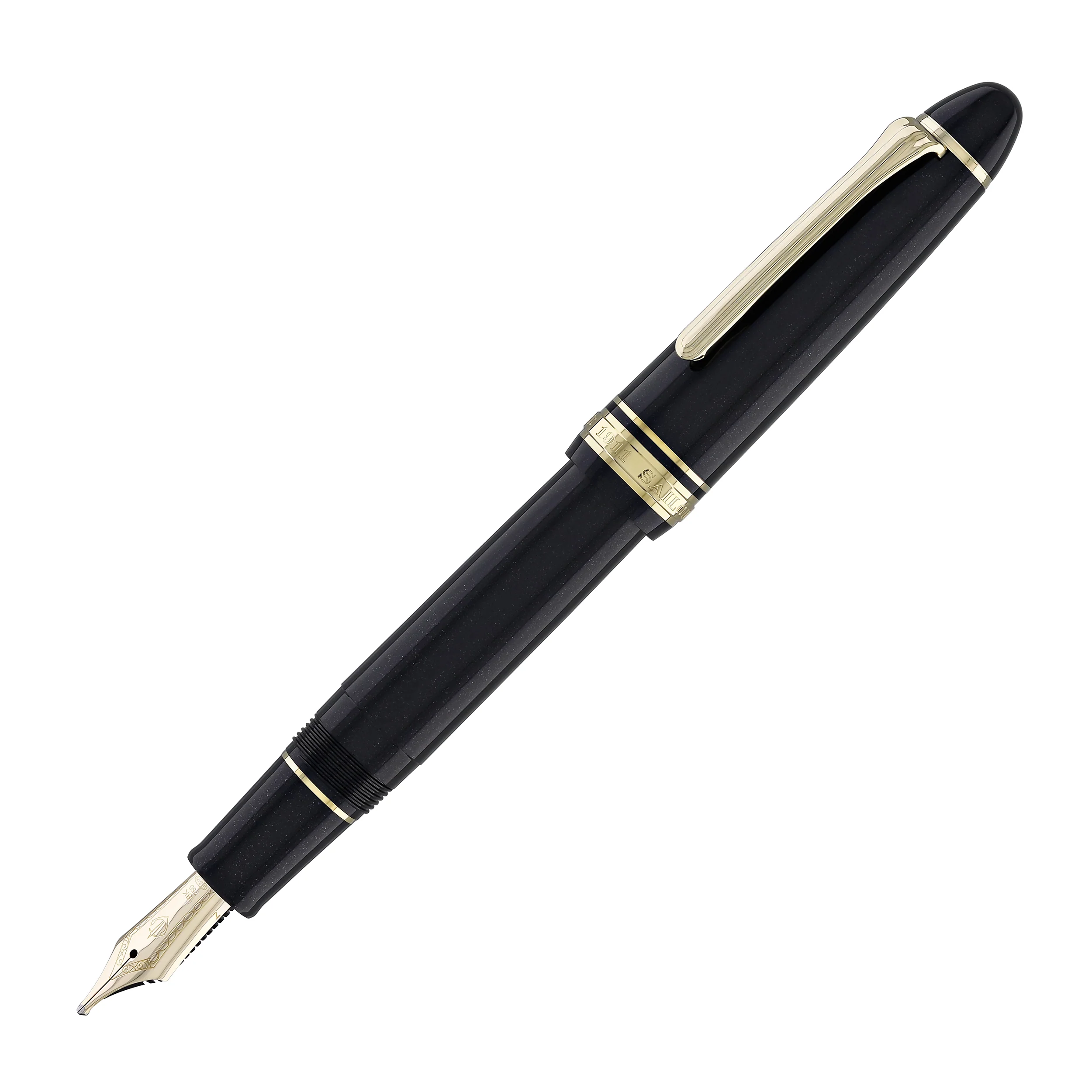 Sailor 1911 Large Fountain Pen in Shining Black - 18kt Gold Nib - Image 4