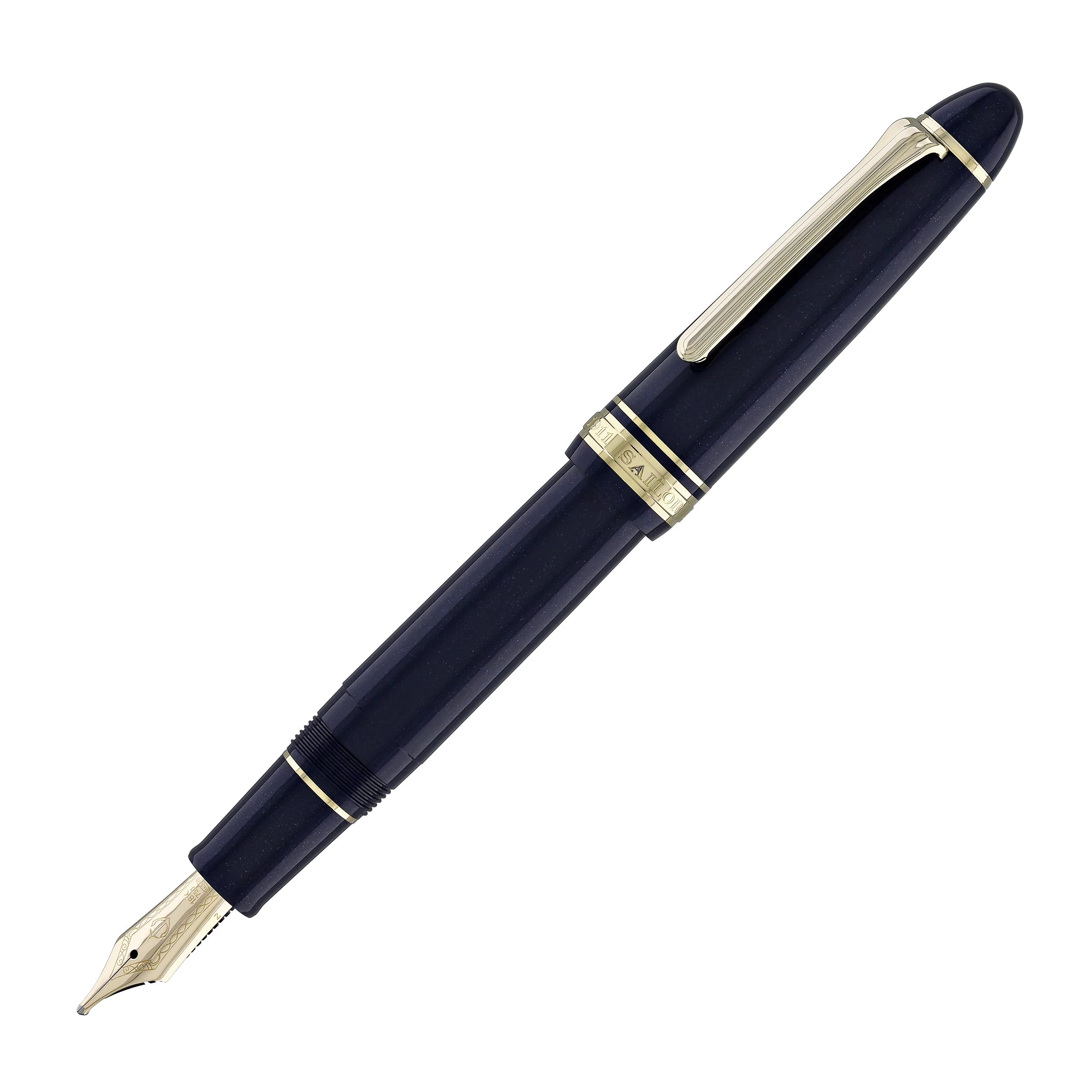 Sailor 1911 Large Fountain Pen in Shining Blue - 18kt Gold Nib - Image 4