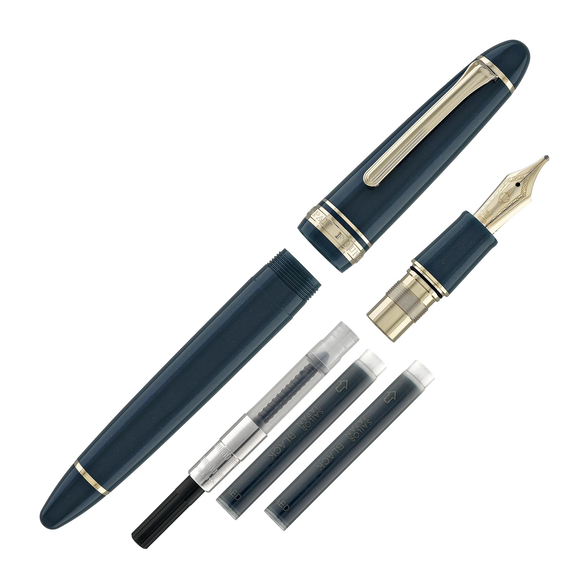 Sailor 1911 Large Fountain Pen in Shining Green - 18kt Gold Nib - Image 8