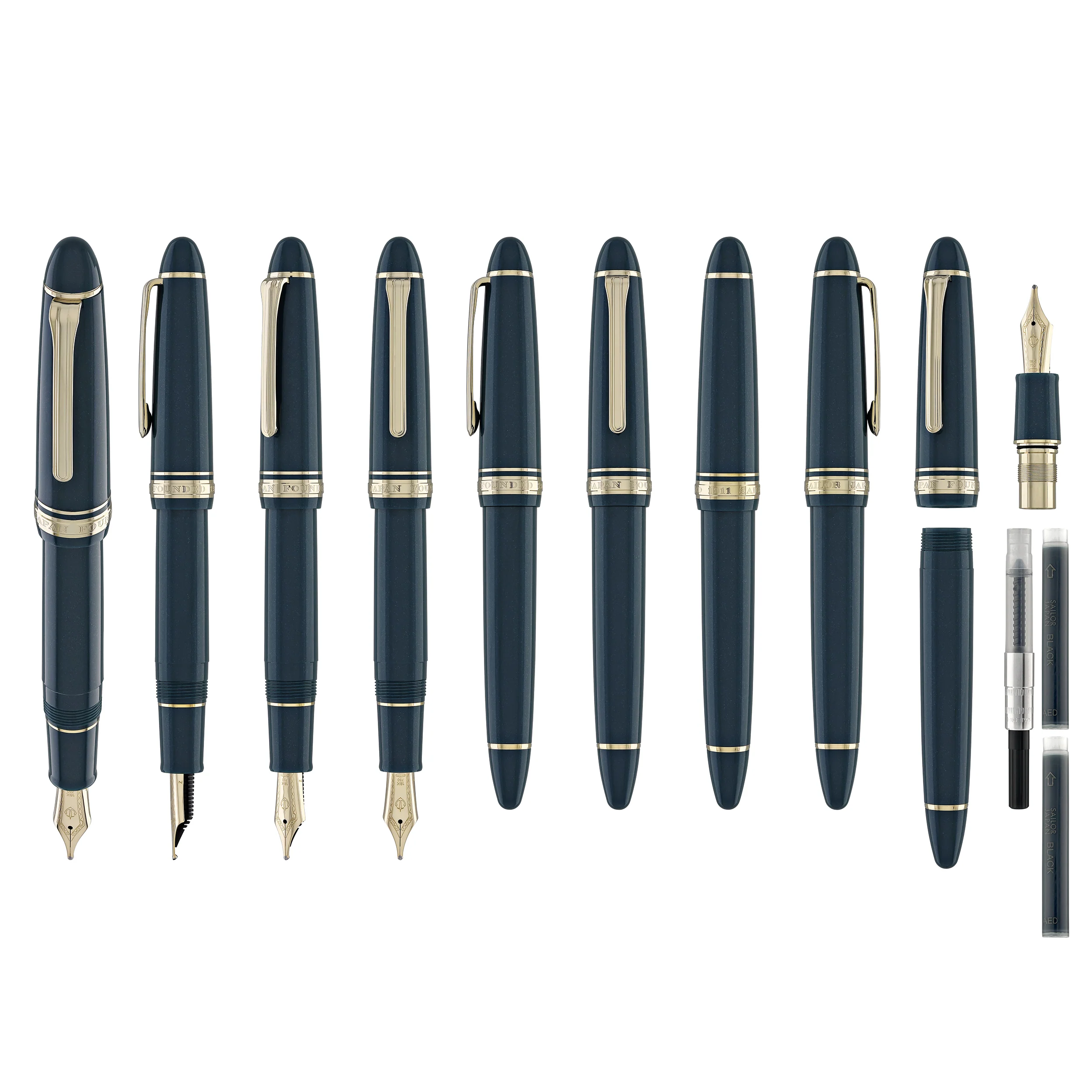 Sailor 1911 Large Fountain Pen in Shining Green - 18kt Gold Nib - Image 9