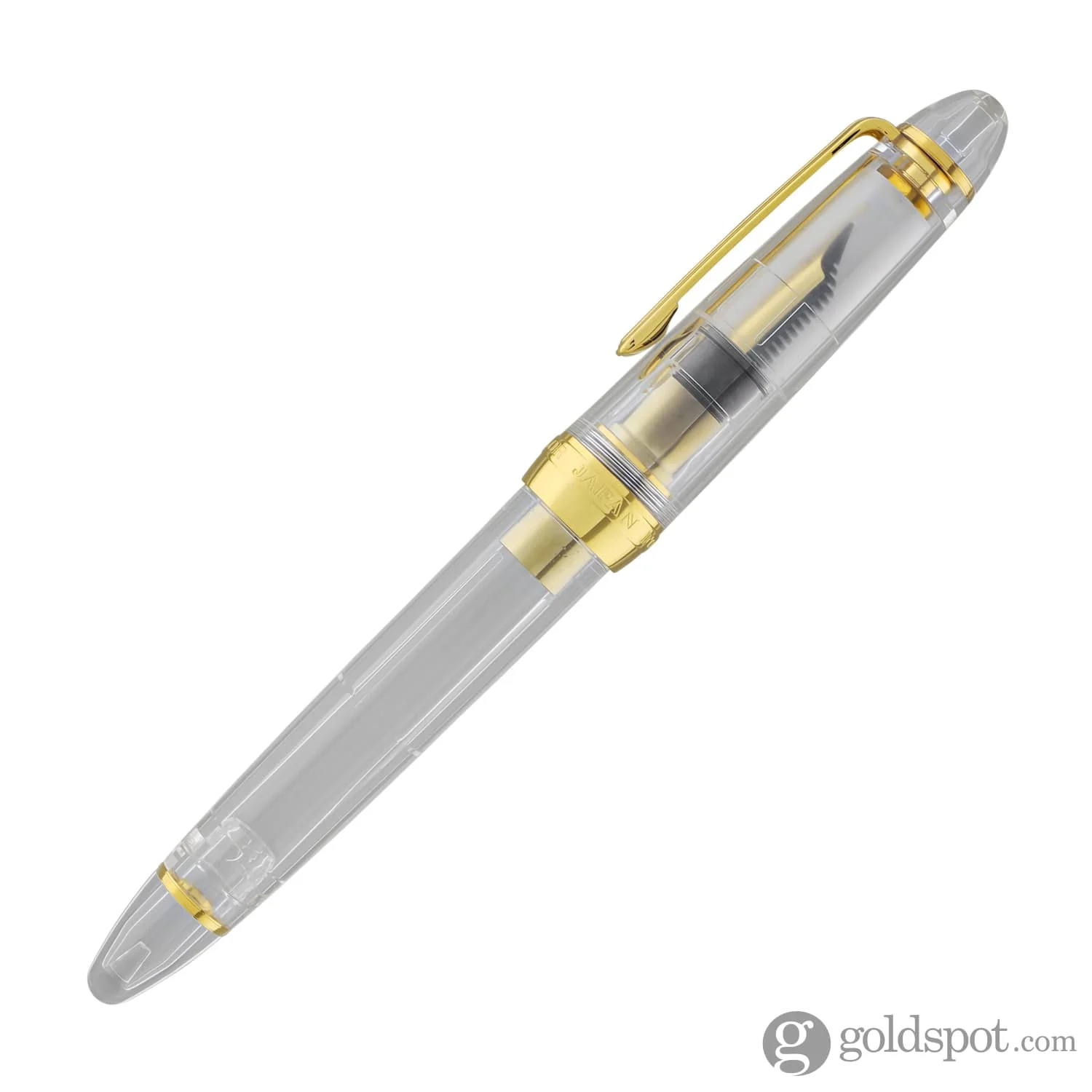 Sailor 1911 Large Fountain Pen in Transparent with Gold Trim - 21K Gold - Image 5