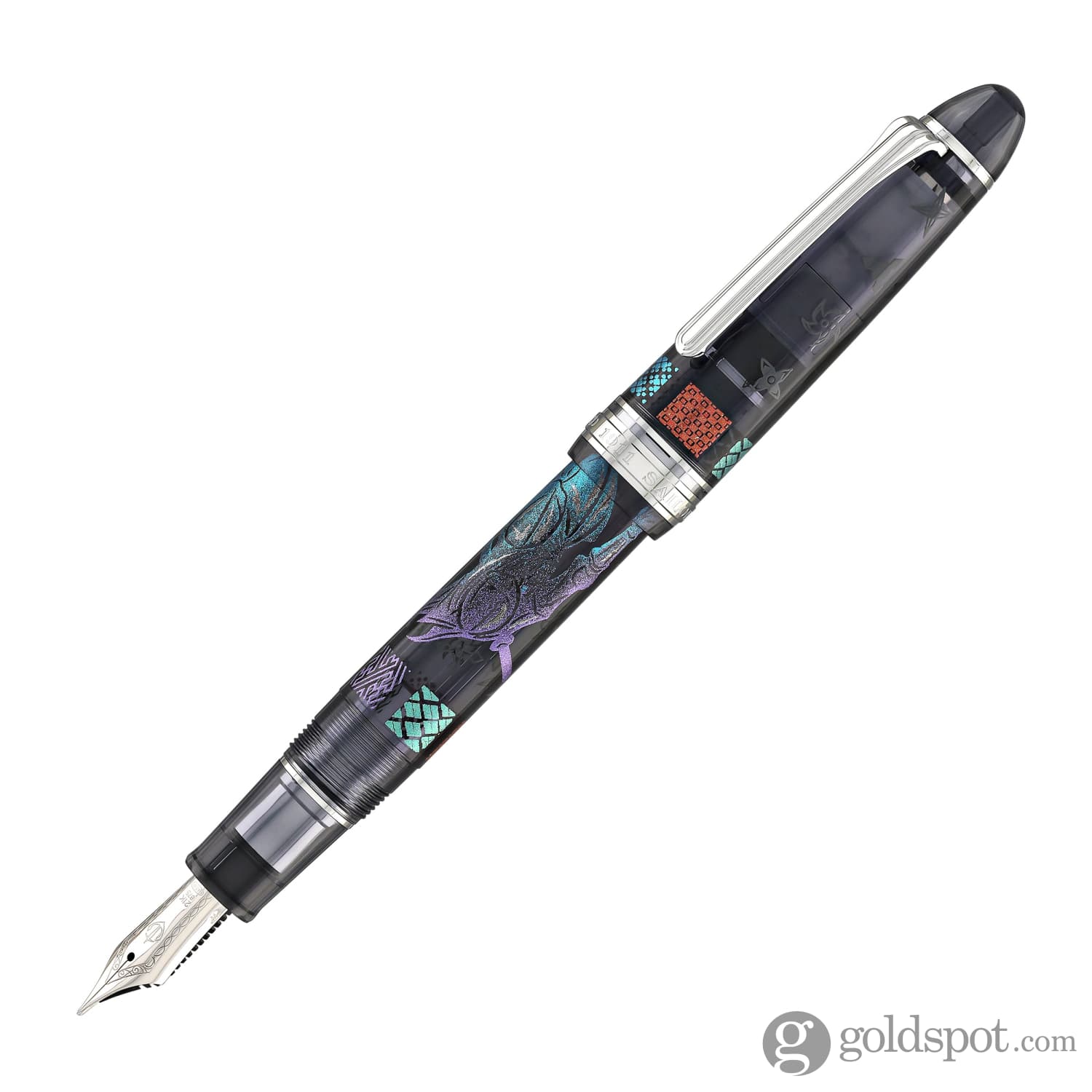 Sailor 1911 Large Ninja Fountain Pen in Tsuki with Silver Trim - 21kt Gold Nib - Image 2