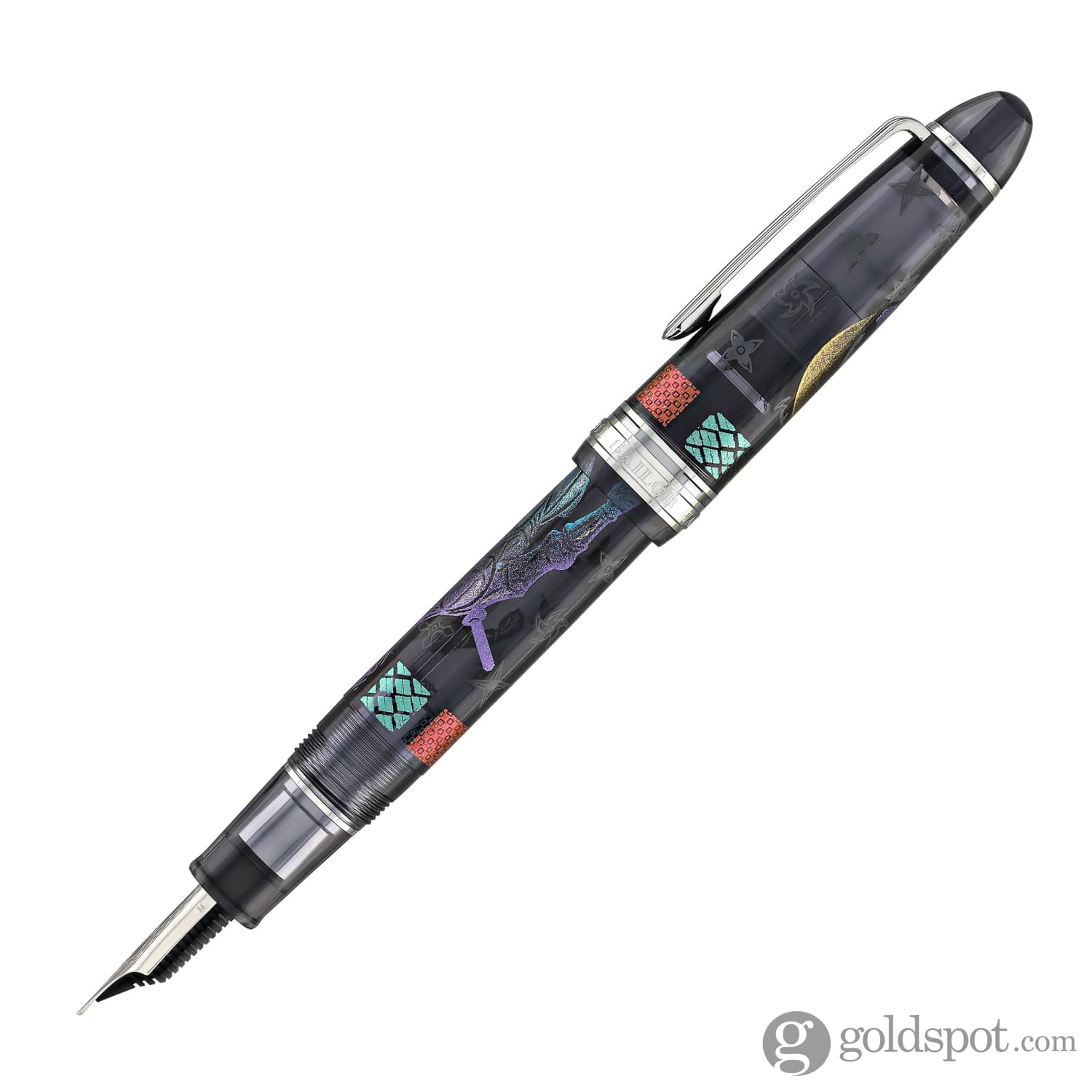 Sailor 1911 Large Ninja Fountain Pen in Tsuki with Silver Trim - 21kt Gold Nib - Image 3