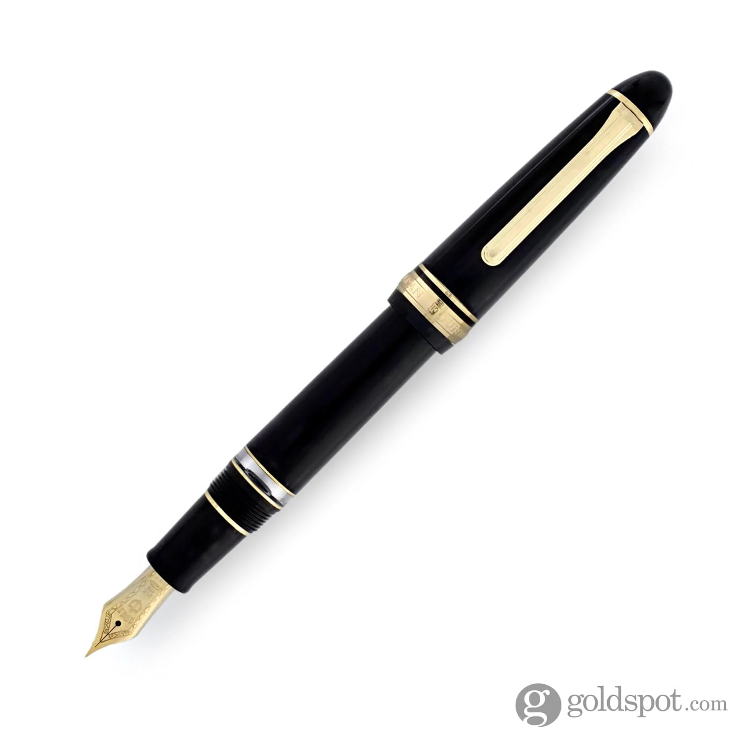 Sailor 1911 Large Realo Fountain Pen in Black with Gold Trim - 21K Gold - Image 10