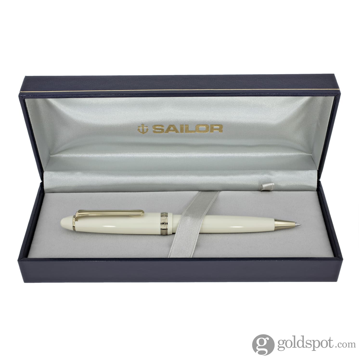 Sailor 1911 Standard Ballpoint Pen in Ivory with Gold Trim - Image 4
