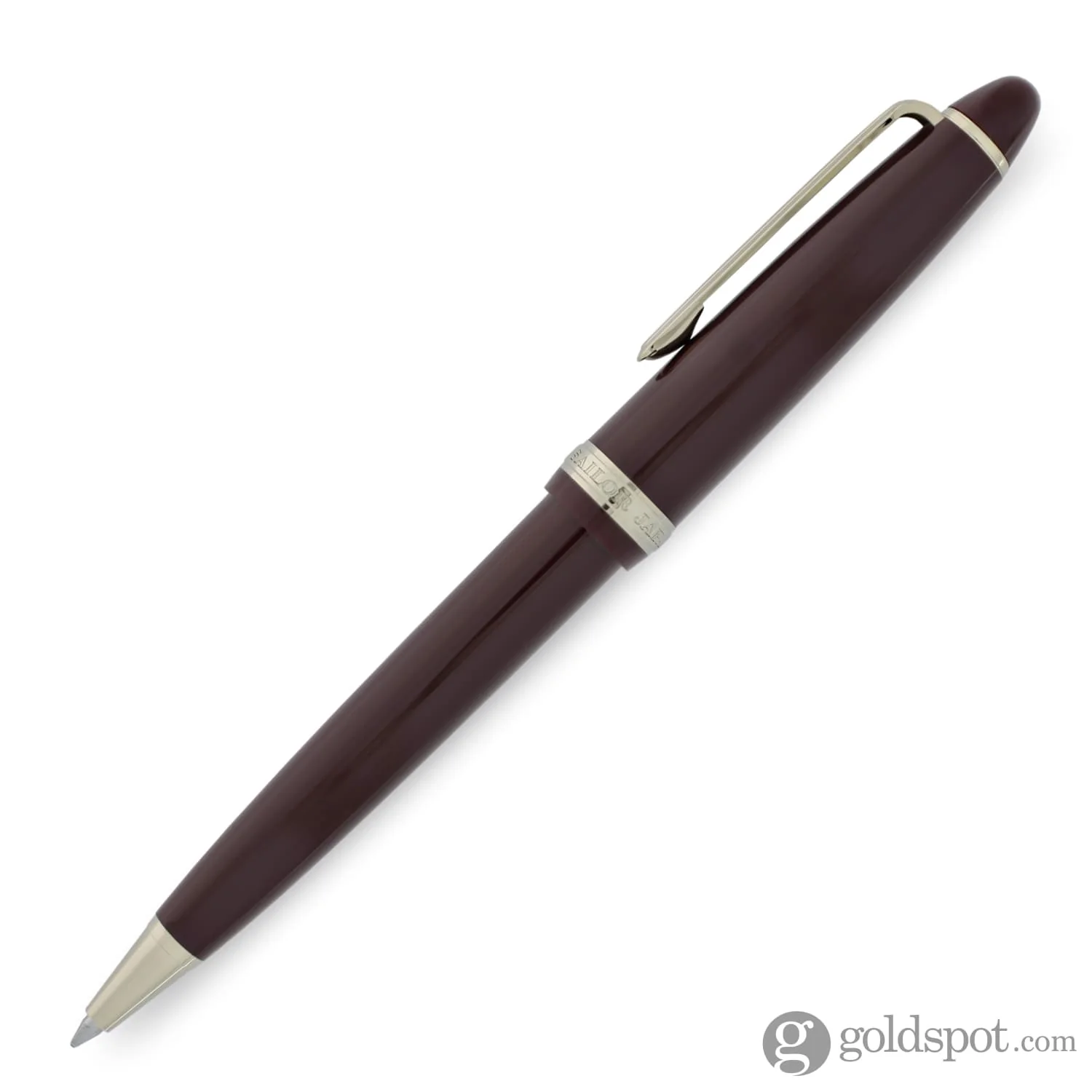 Sailor 1911 Standard Ballpoint Pen in Maroon with Gold Trim - Image 2
