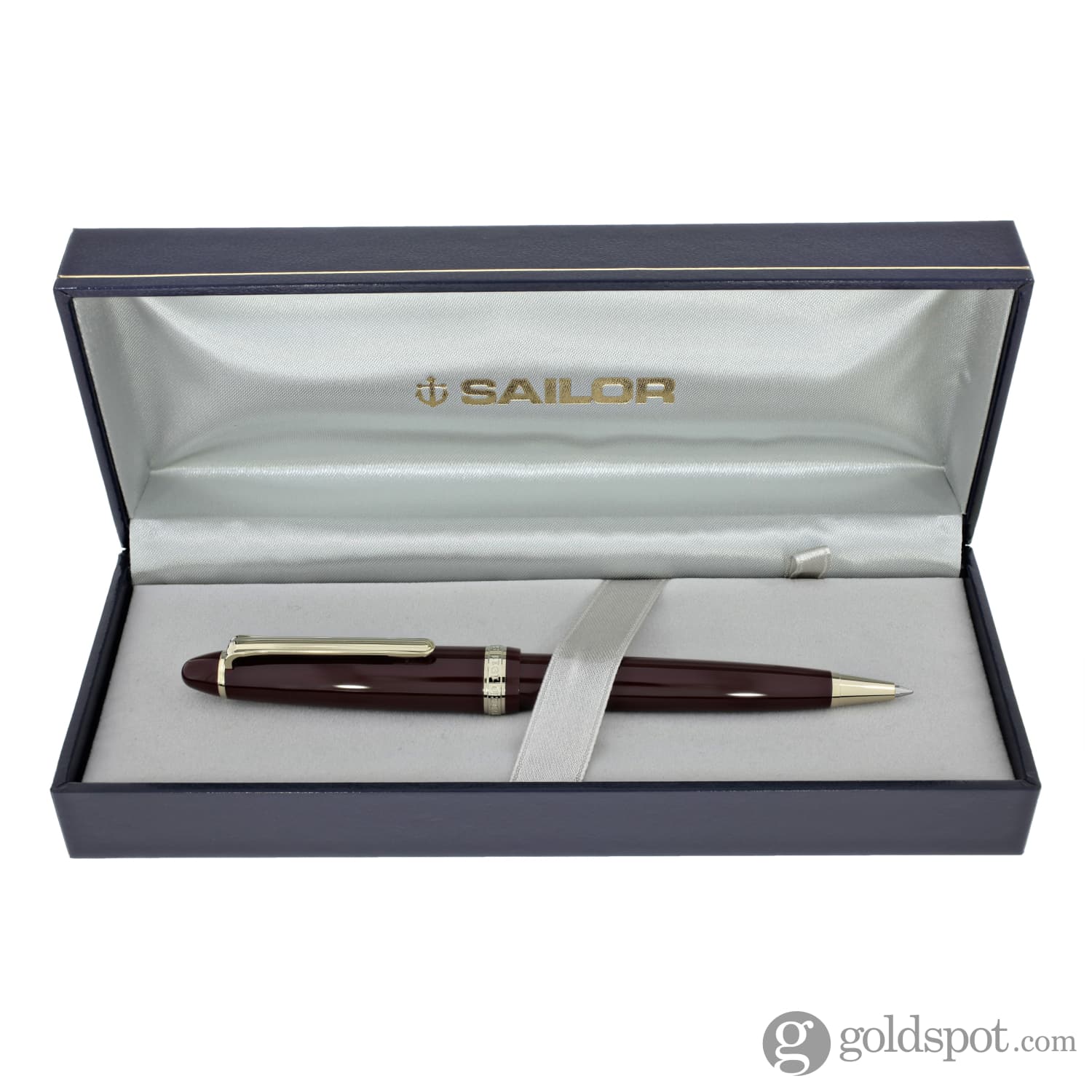Sailor 1911 Standard Ballpoint Pen in Maroon with Gold Trim - Image 4