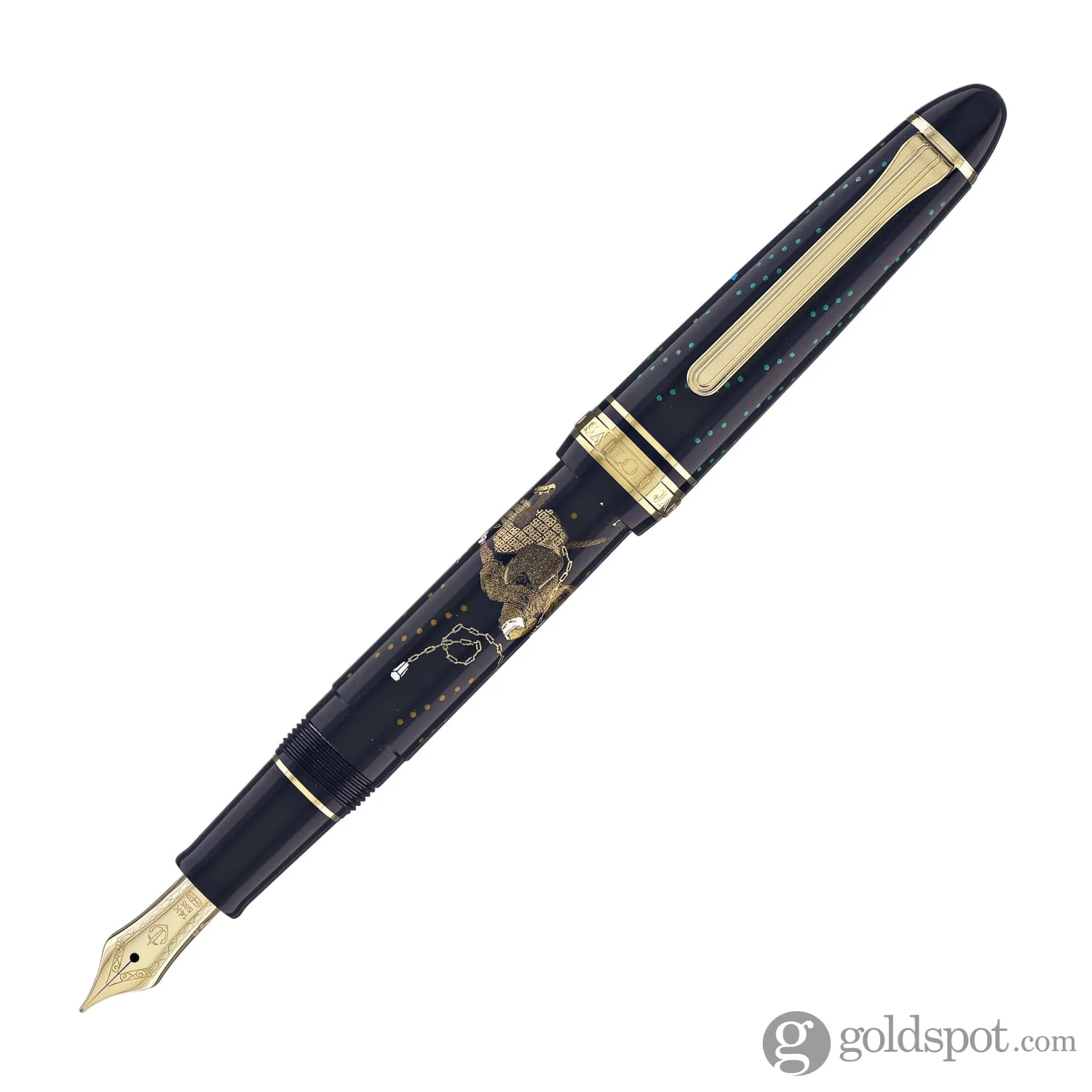 Sailor 1911 Standard Ninja Fountain Pen in Kusarigama with Gold Trim - 14K Gold - Image 3