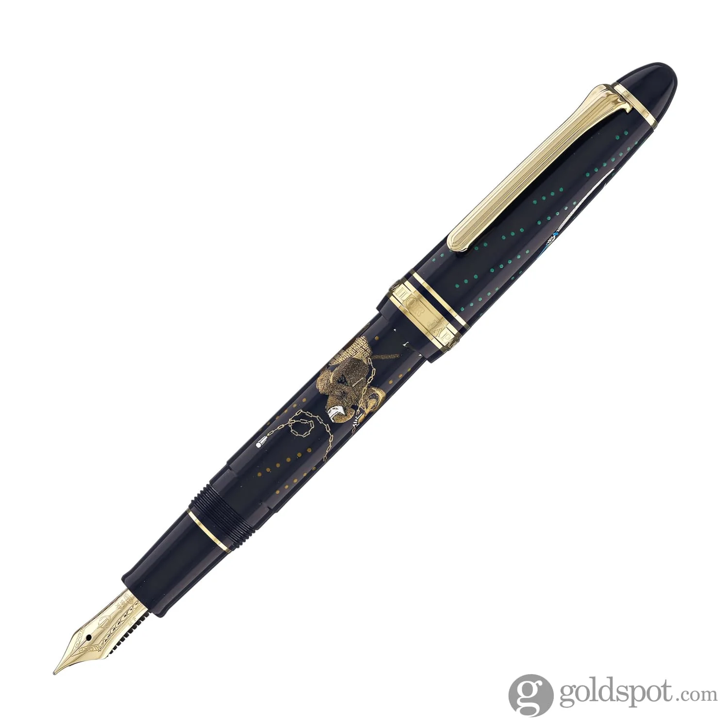 Sailor 1911 Standard Ninja Fountain Pen in Kusarigama with Gold Trim - 14K Gold - Image 4