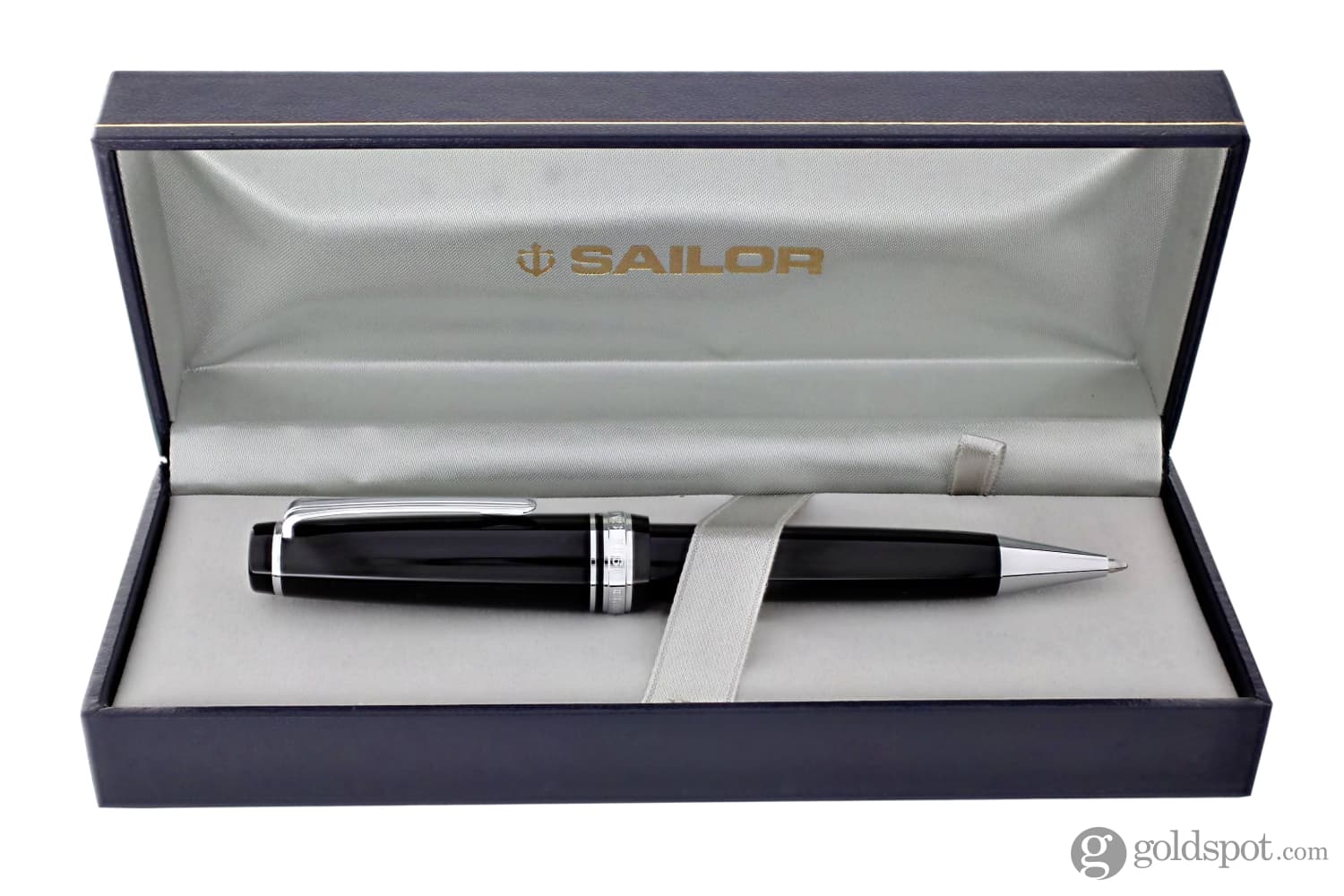 Sailor Professional Gear Ballpoint Pen in Black with Silver Trim & Nickel Chrome Plated -1.0mm - Image 5