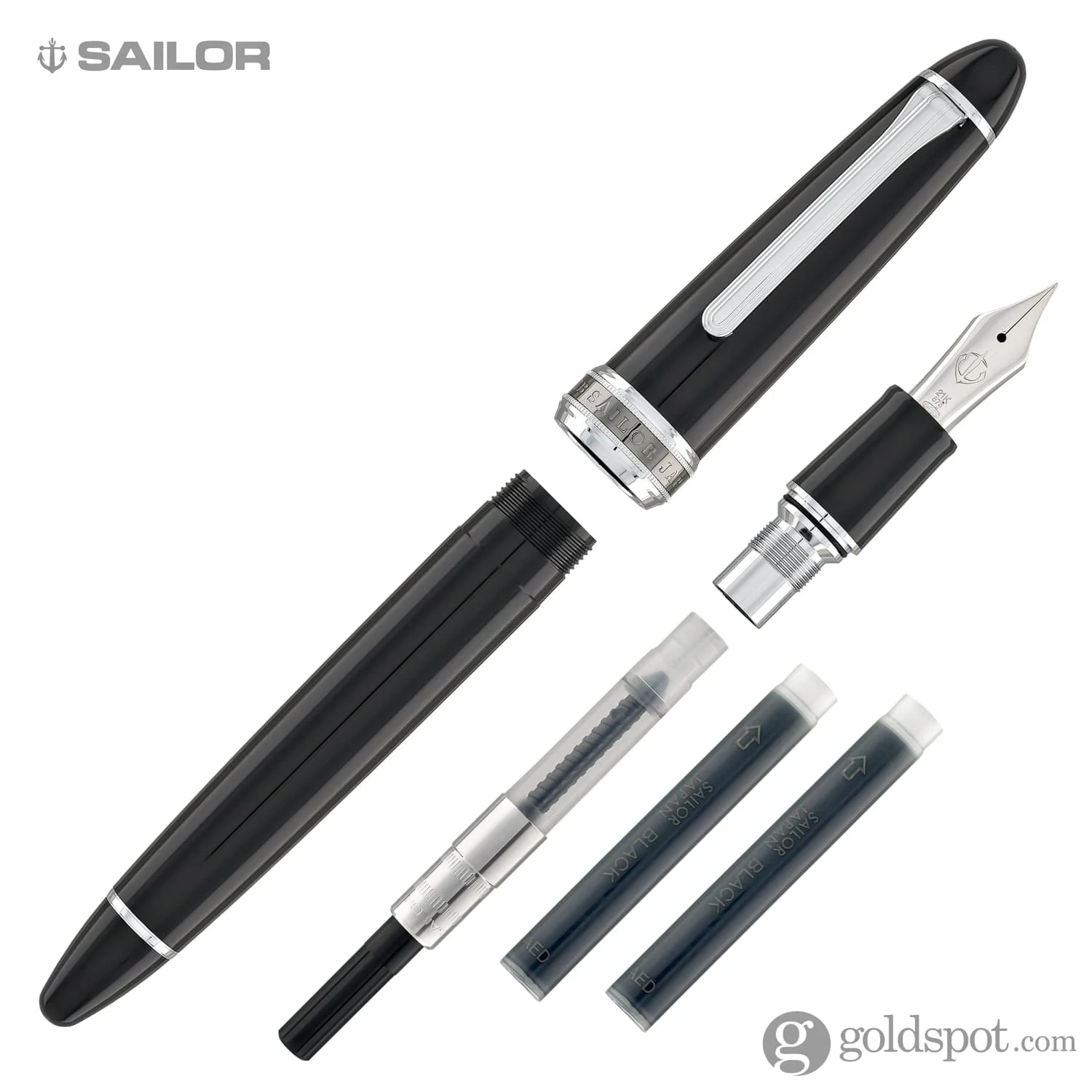Sailor Bespoke 1911 Large Naginata Togi Fountain Pen Specialty Nib with Silver Trim - Image 7