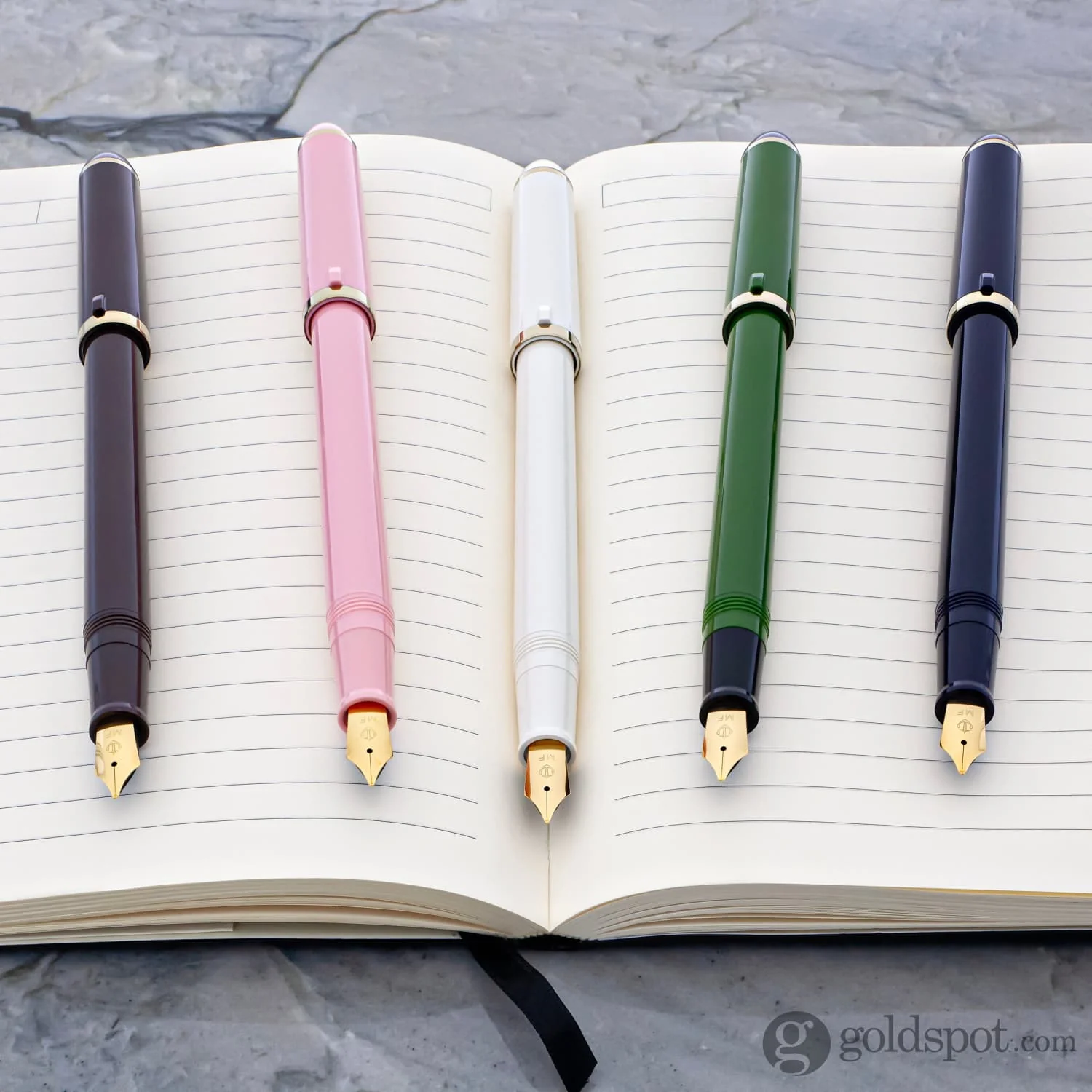 Sailor Compass Fude De Mannen Calligraphy Fountain Pen in Pearl White - 40 Degree Fude - Image 9