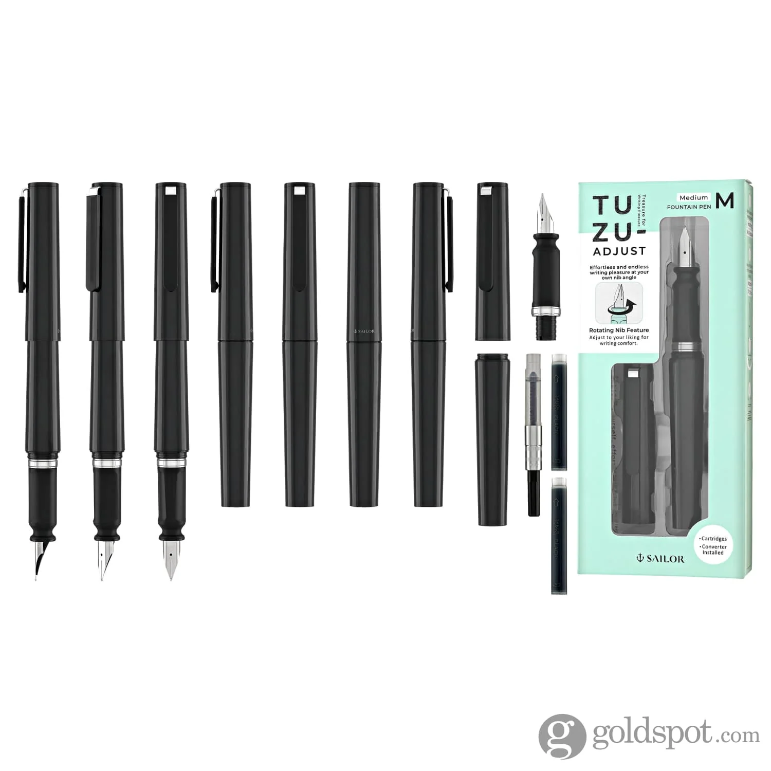 Sailor Compass Tuzu Fountain Pen in Black - Image 8