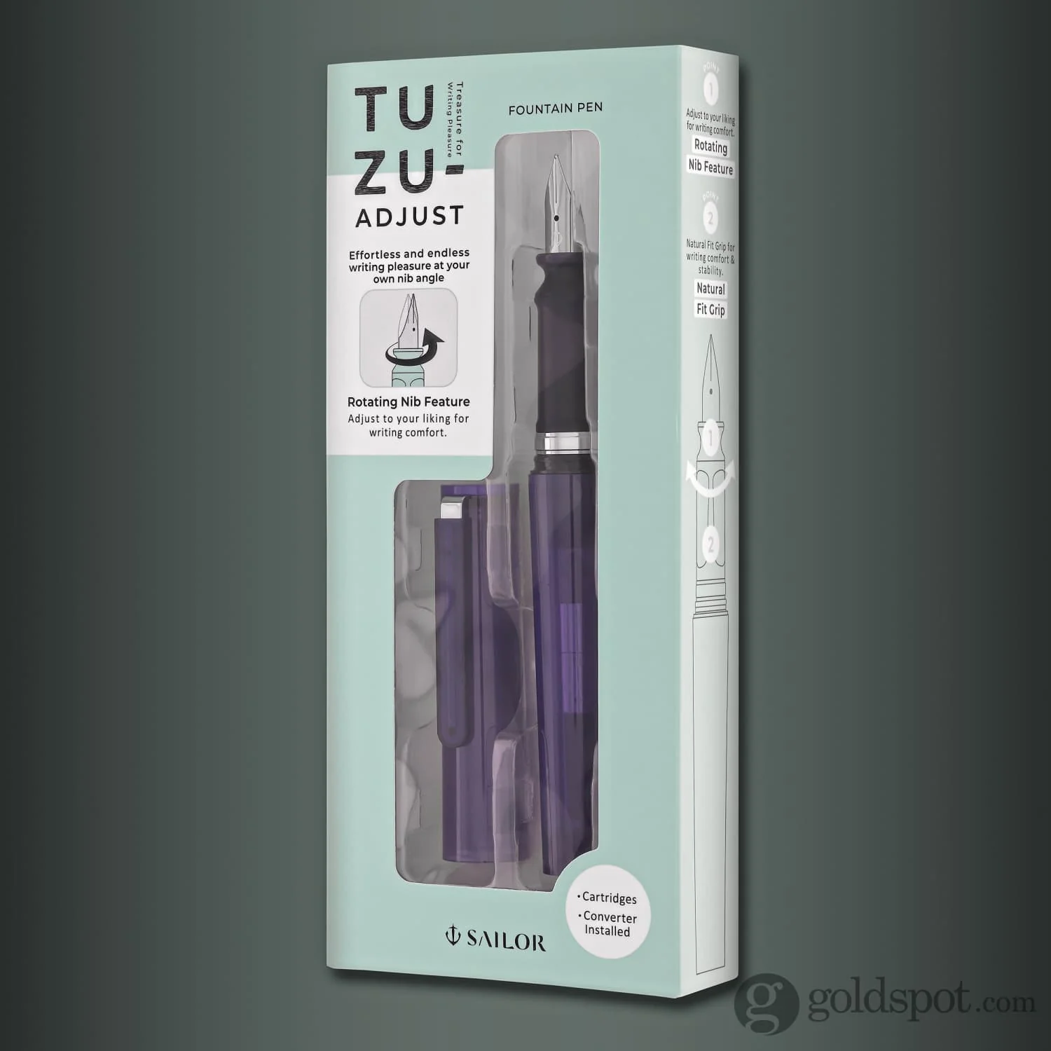 Sailor Compass Tuzu Fountain Pen in Translucent Violet - Image 2