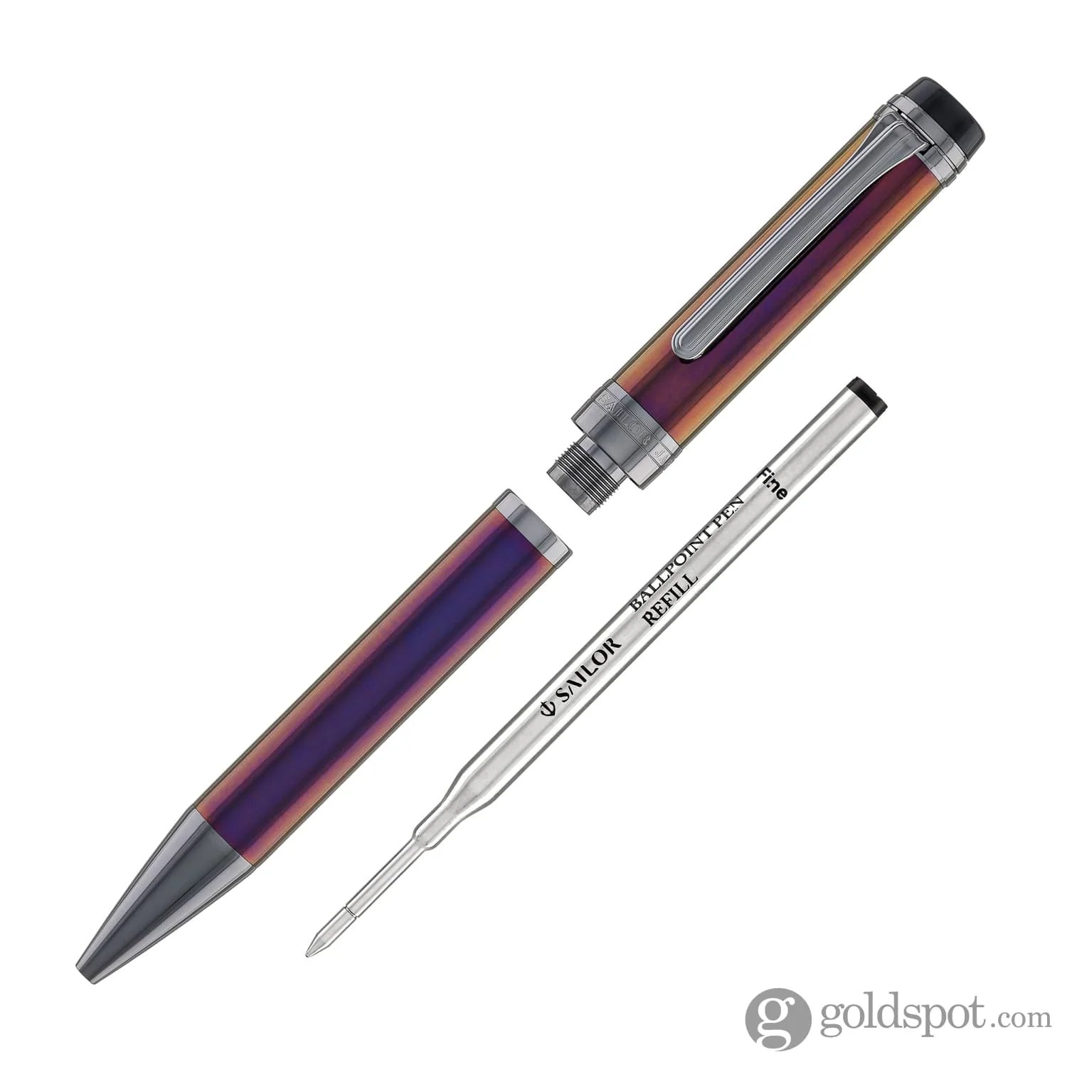 Sailor Cylint Ballpoint Pen in Lantana with Black Ion Trim - Image 5