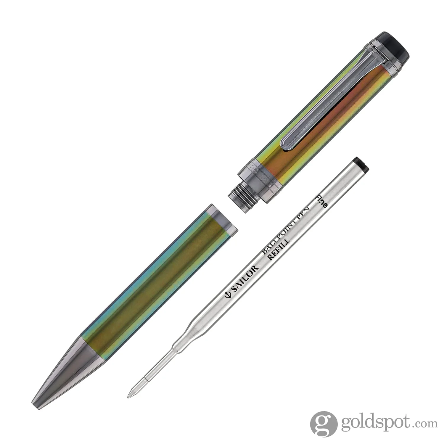 Sailor Cylint Ballpoint Pen in Scarab with Black Ion Trim - Image 5