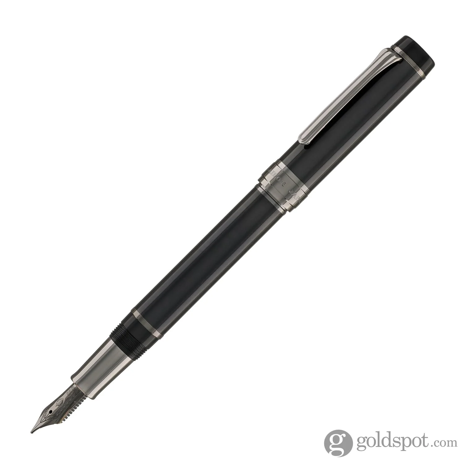 Sailor Cylint Fountain Pen in Black Stainless Steel - 21kt Gold Nib - Image 2