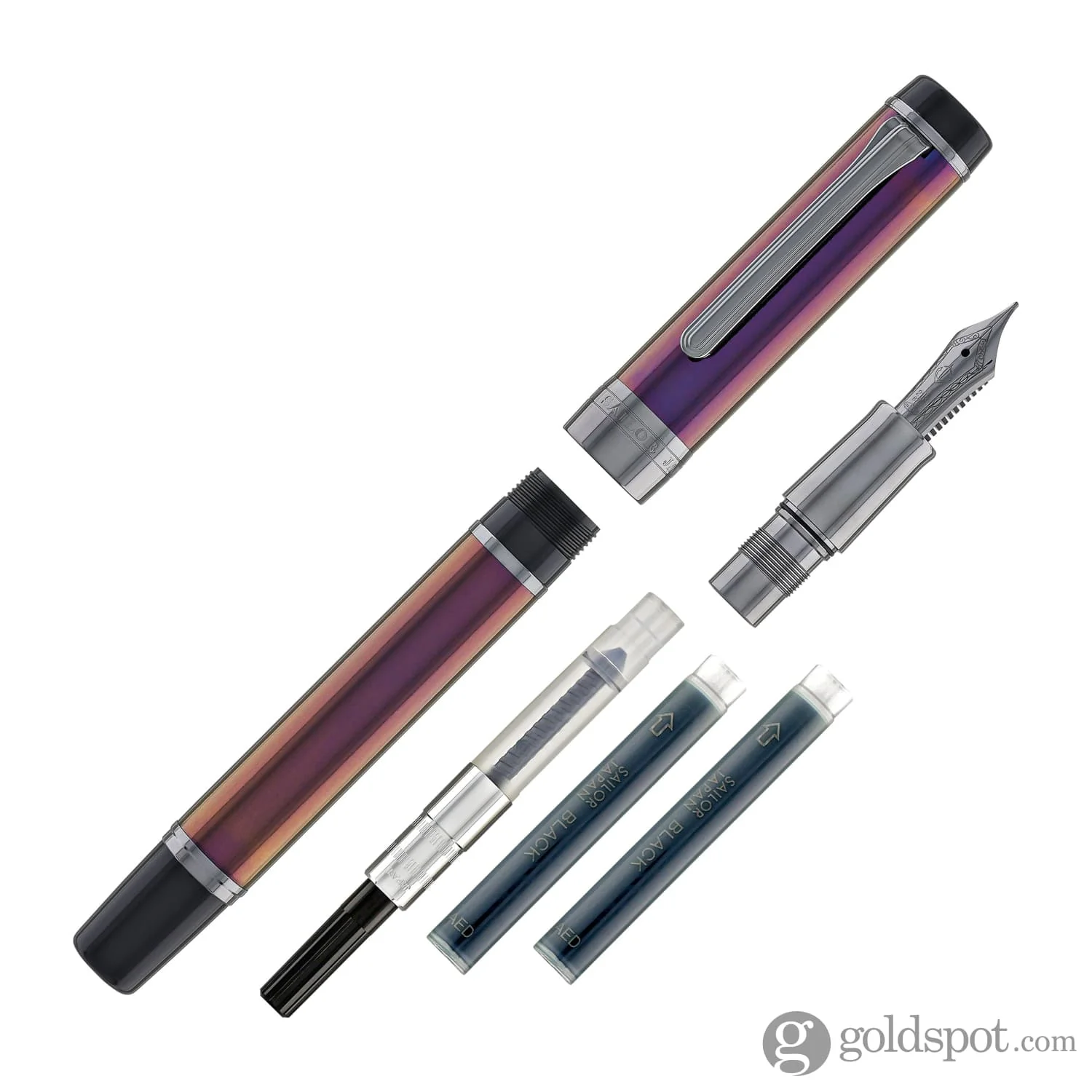 Sailor Cylint Fountain Pen in Lantana with Black Ion Trim - 21kt Gold - Image 7