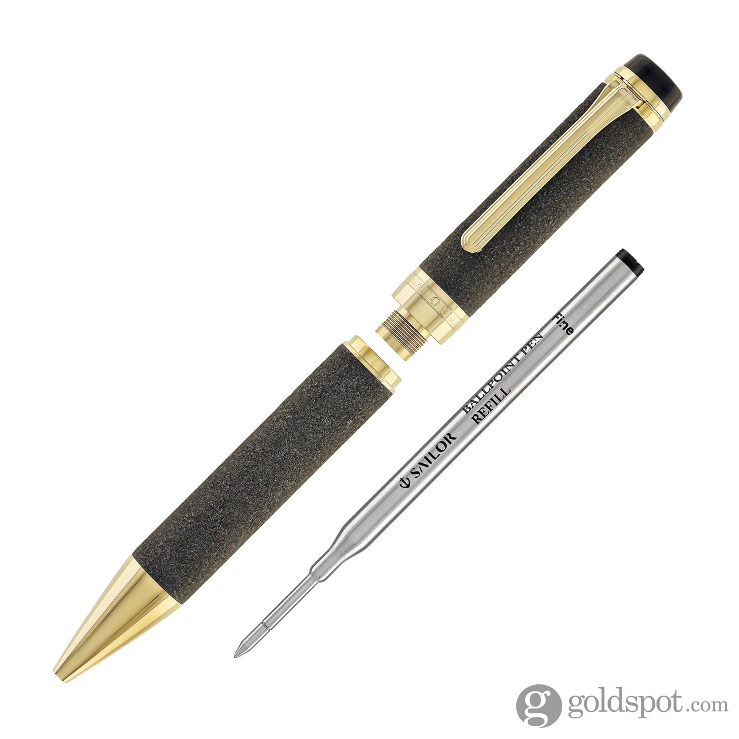 Sailor Cylint Niigata Shikki Ballpoint Pen in Oborogin (Hazy Silver) with Gold IP Trim - Image 6