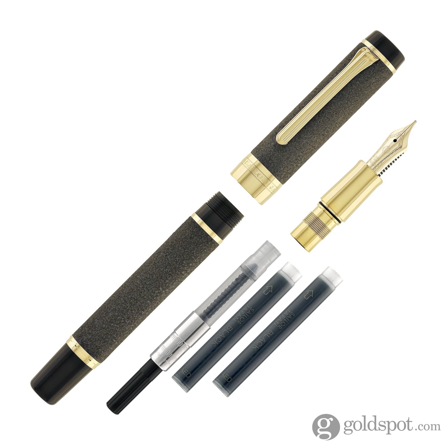 Sailor Cylint Niigata Shikki Fountain Pen in Oborogin (Hazy Silver) with Gold IP Trim - 21kt Gold Nib - Image 8