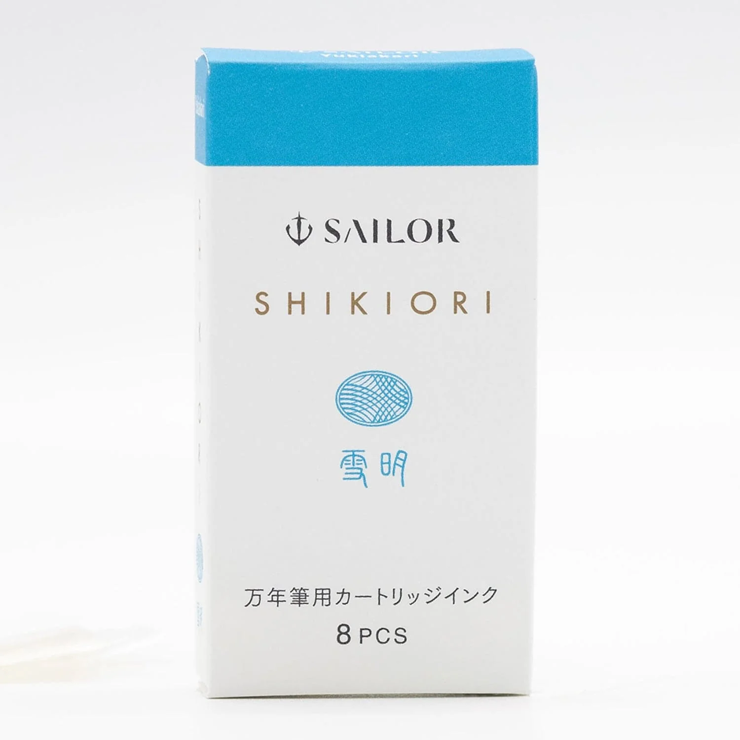 Sailor Four Seasons Shikiori Ink Cartridges in Yuki-Akari (Snow Light Blue) Pack of 8
