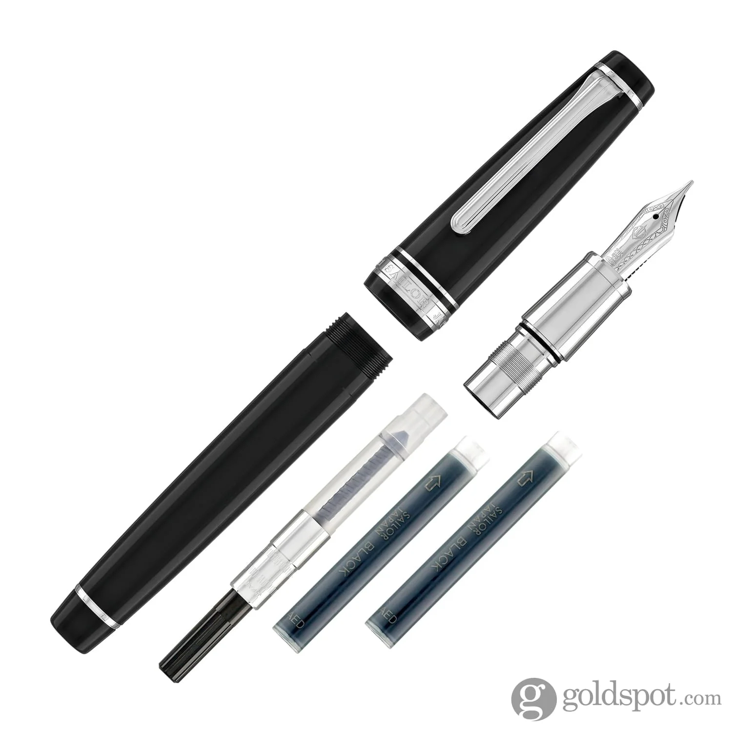 Sailor Pro Gear Regular Fountain Pen in Ginza Silver - 21kt Gold - Image 7
