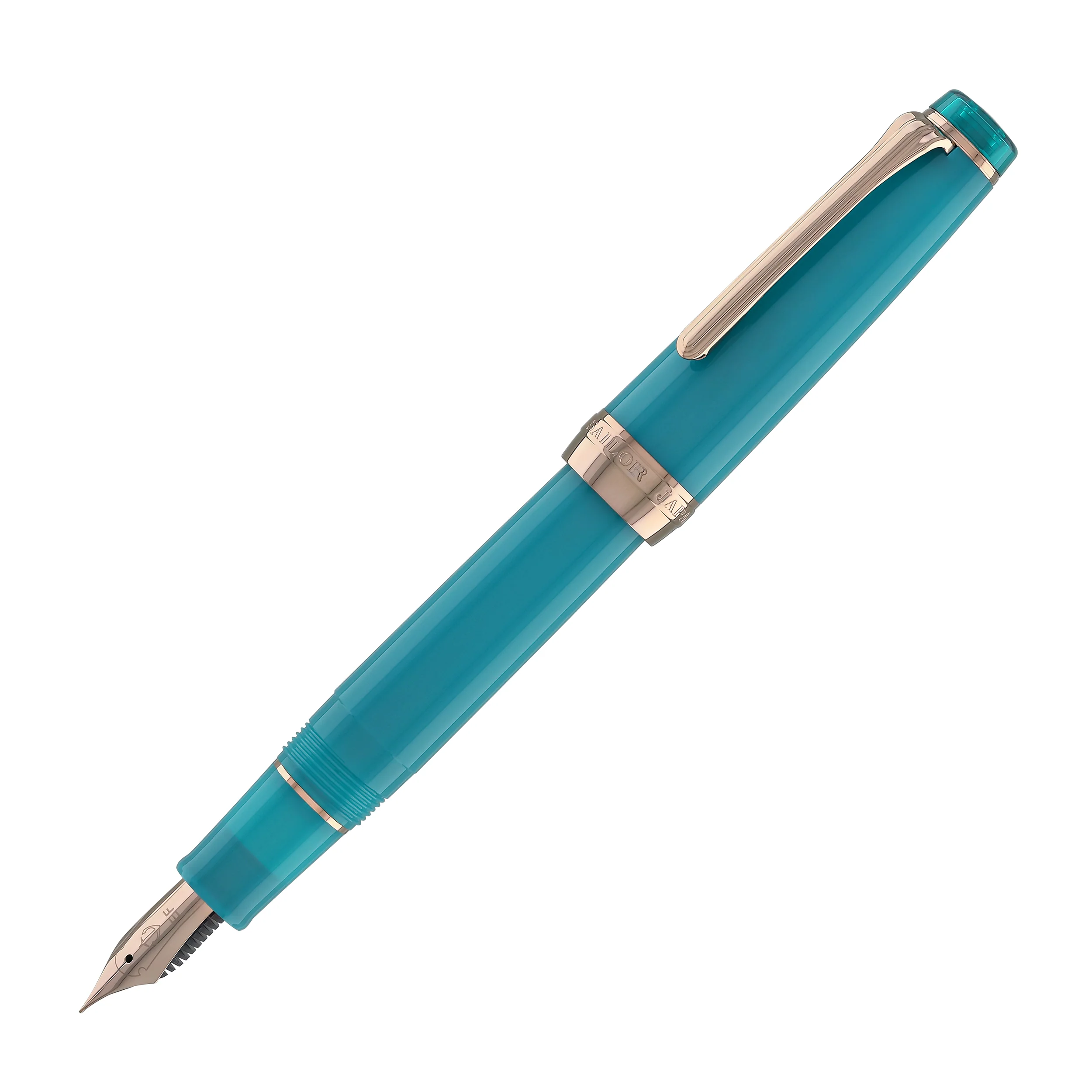 Sailor Pro Gear Regular Fountain Pen in Lucky Charm 2 Translucent Clover Teal - Image 4