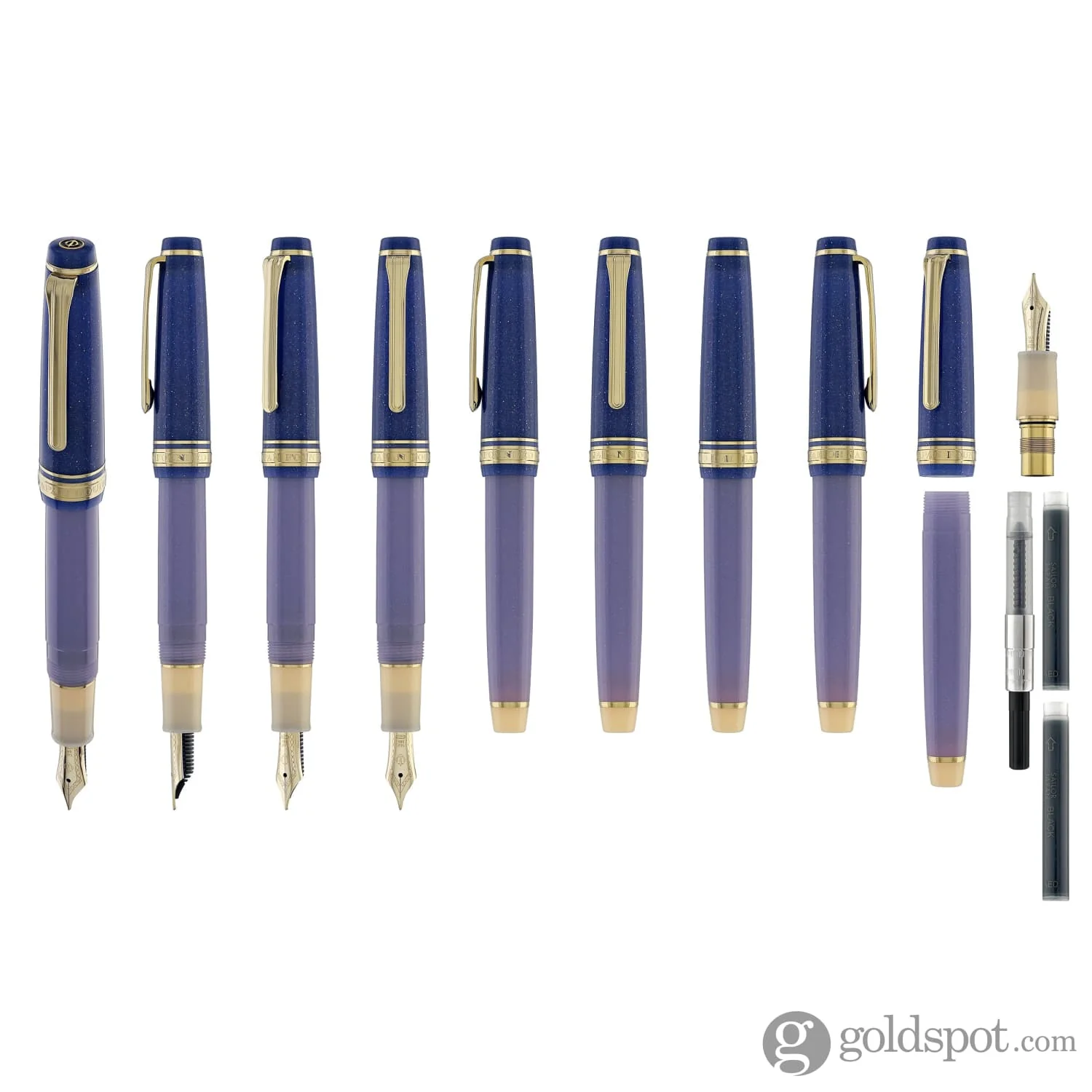 Sailor Pro Gear Slim Fountain Pen in Dreamy Hour - 14kt Gold - Image 9