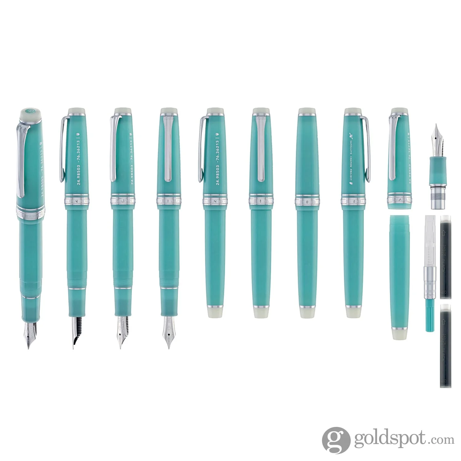 Sailor Pro Gear Slim Fountain Pen in Eleuthera Island - 14kt Gold - Image 9