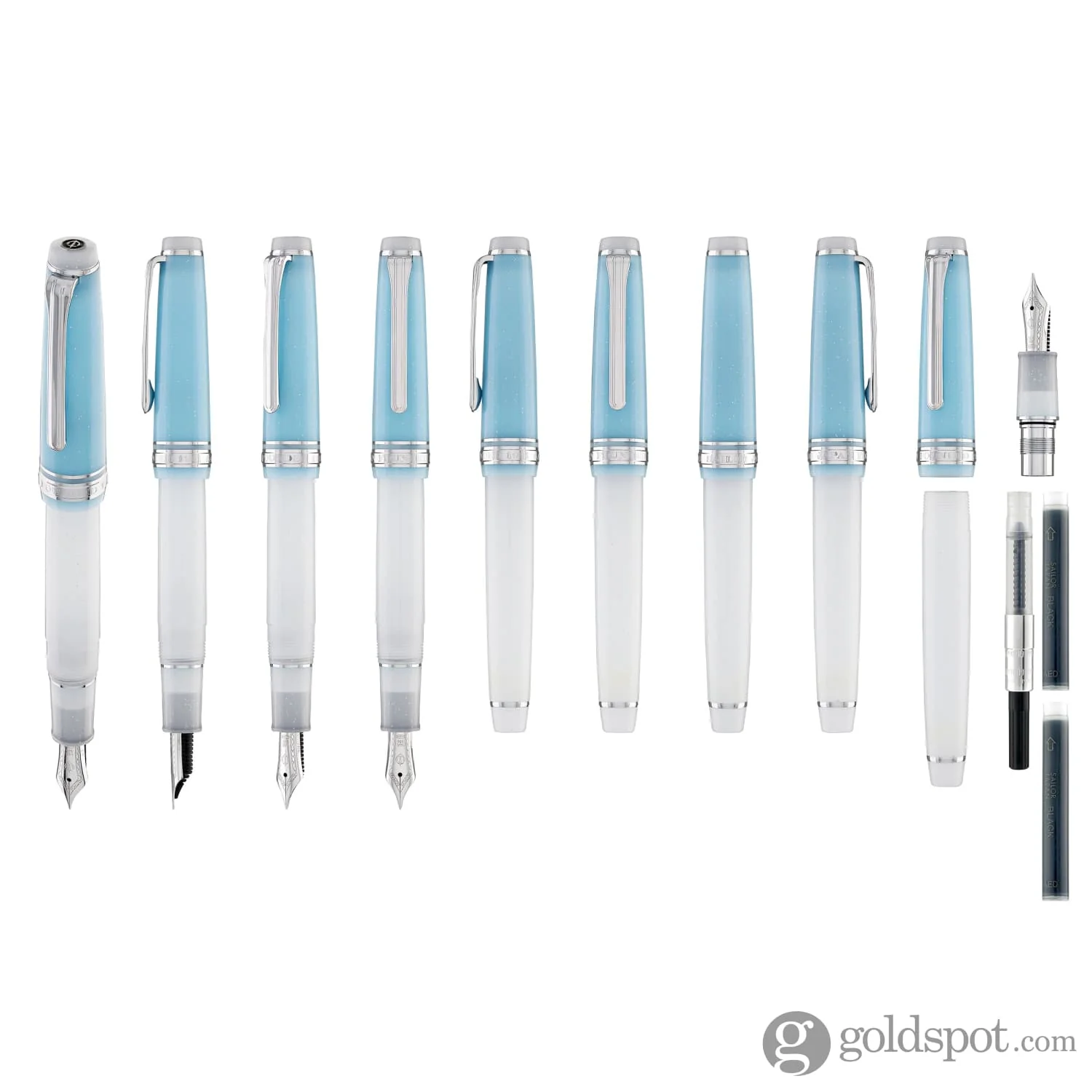 Sailor Pro Gear Slim Fountain Pen in Sapporo Snow Festival - 14K Gold Limited Edition - Image 9