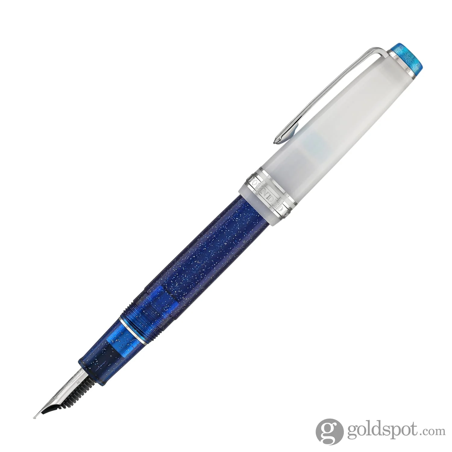 Sailor Pro Gear Slim Fountain Pen in Sunlight from the Ocean Floor with Silver Trim - 14K Gold - Image 3