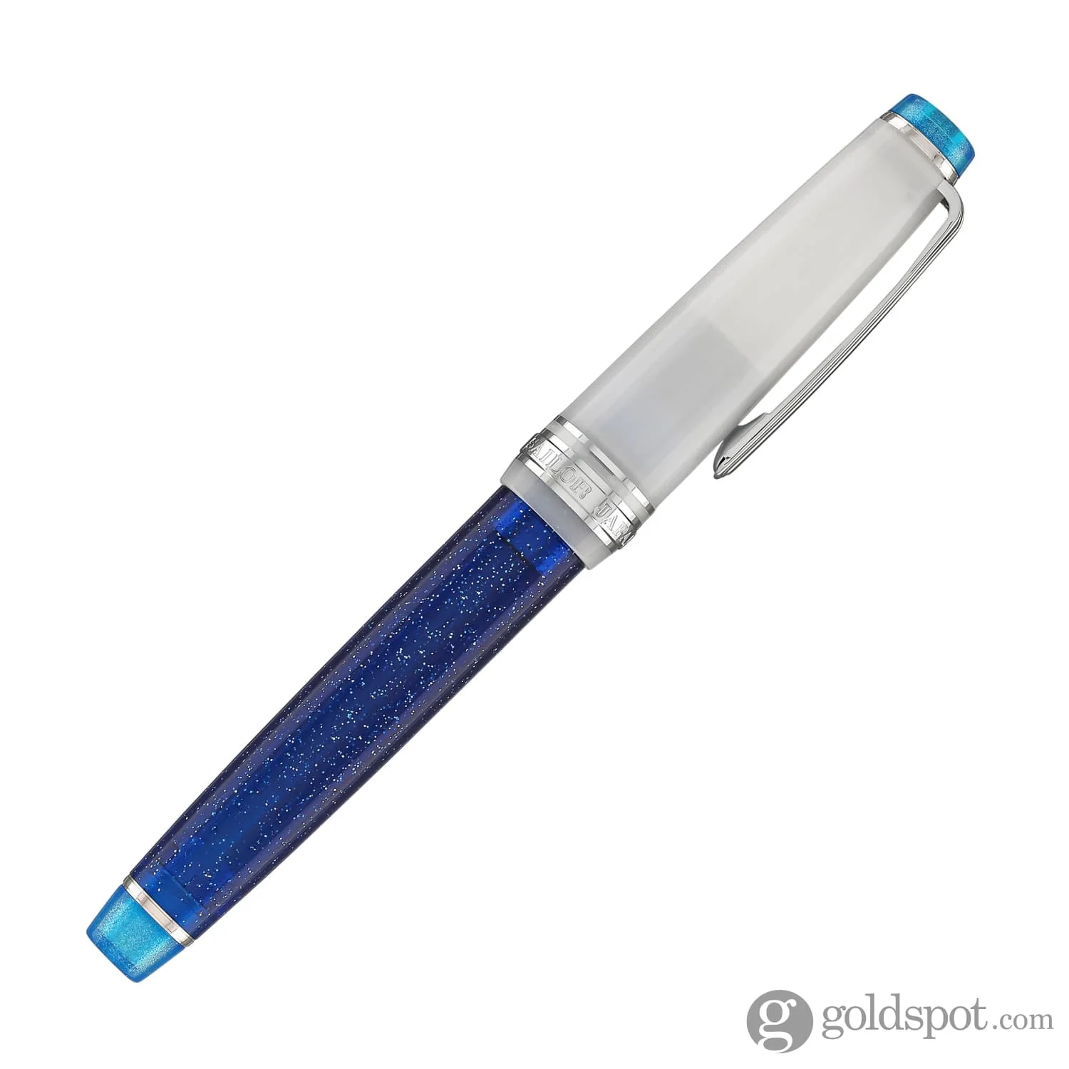 Sailor Pro Gear Slim Fountain Pen in Sunlight from the Ocean Floor with Silver Trim - 14K Gold - Image 6