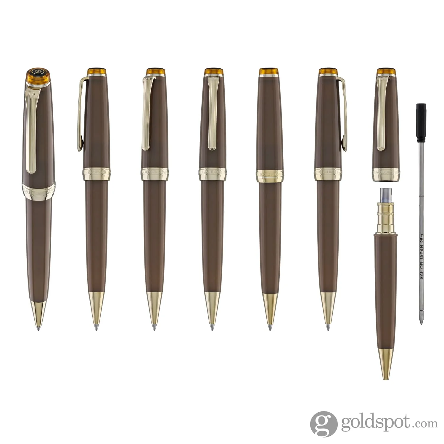 Sailor Pro Gear Slim Shikiori Noyama No Uta Ballpoint Pen in Hawk Apprentice - "Waka-taka" with Gold Trim - Image 7