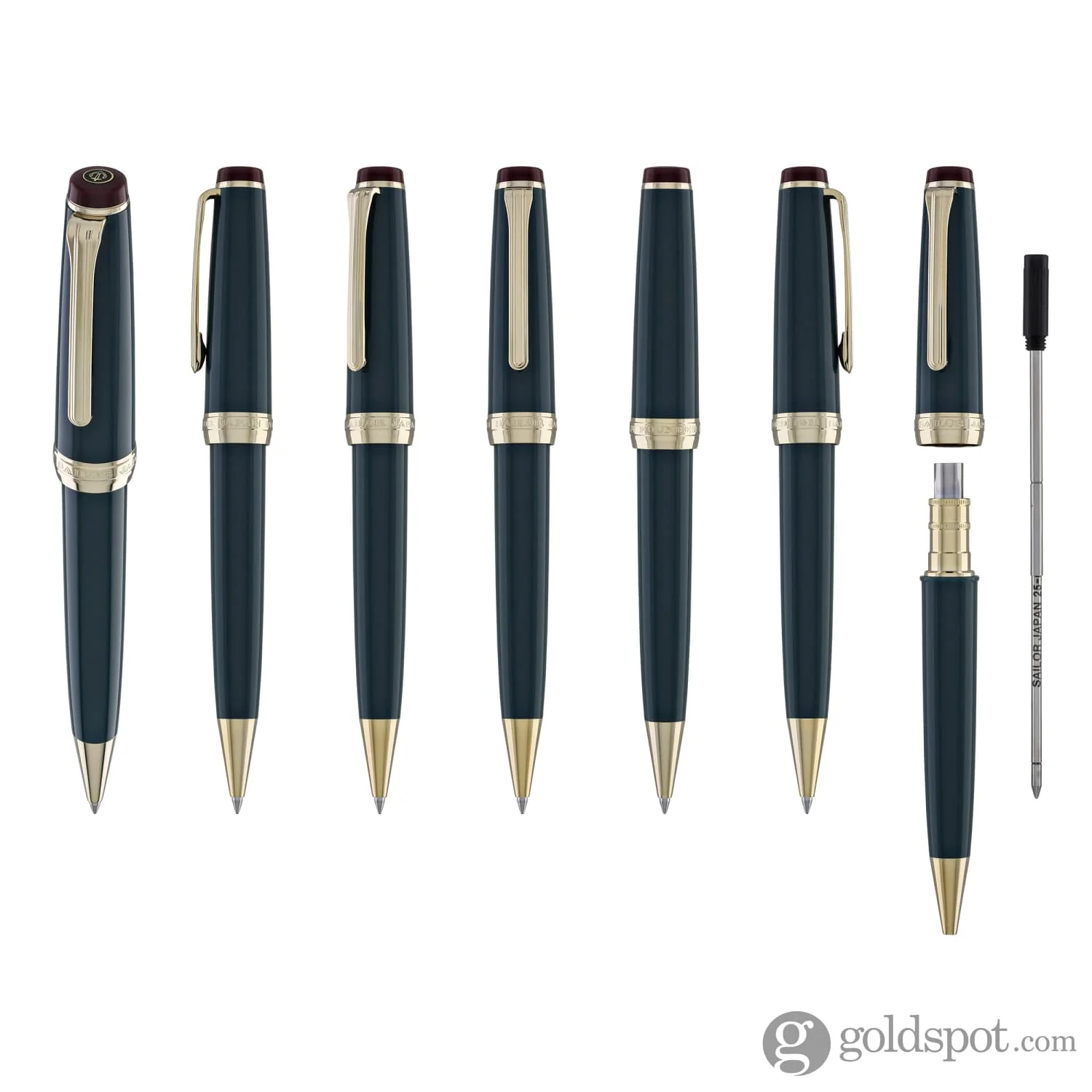 Sailor Pro Gear Slim Shikiori Noyama No Uta Ballpoint Pen in Pheasant's Treble - "Kiji" with Gold Trim - Image 7