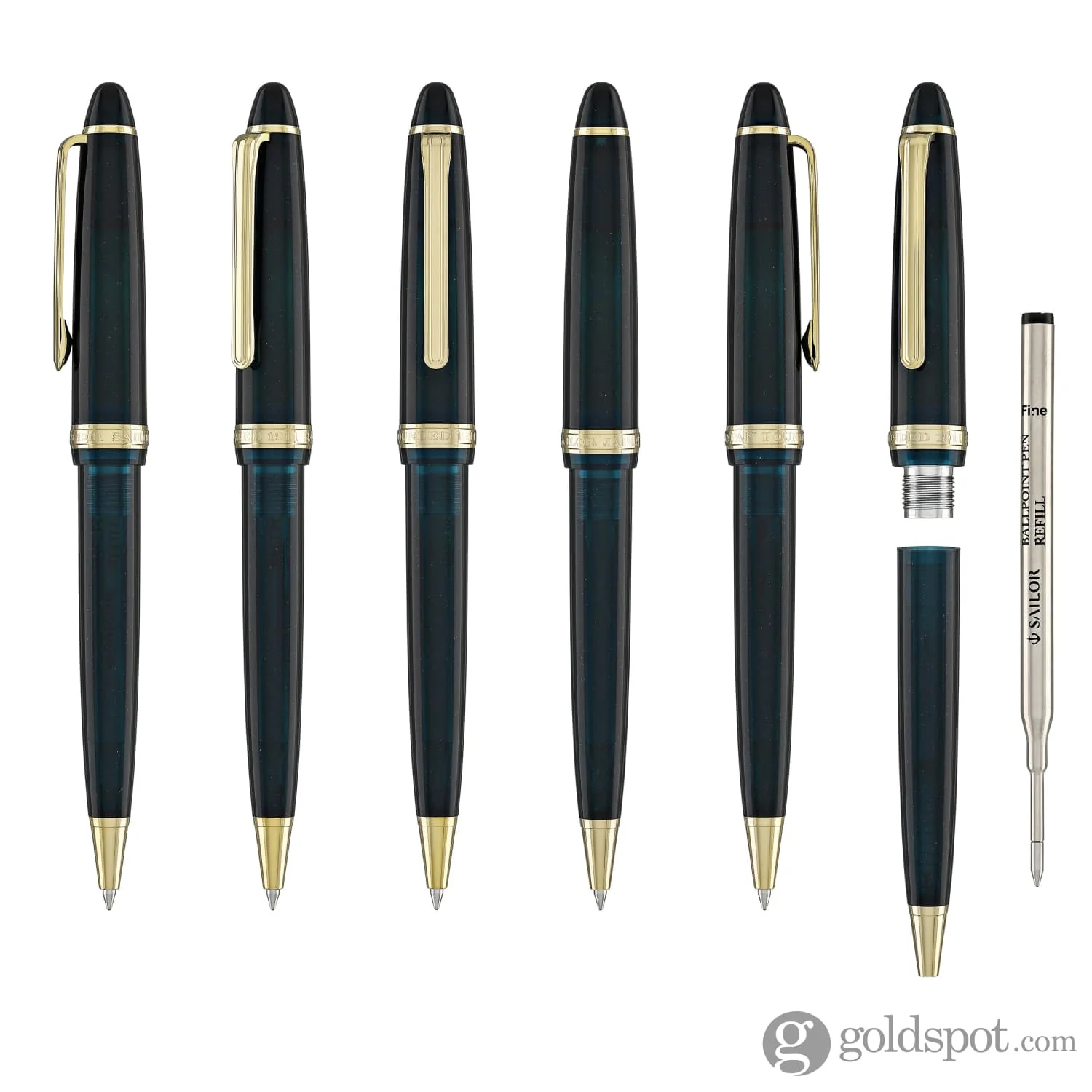 Sailor 1911S Standard Shikiori Sansui Ballpoint Pen in Summer - "Komakusa" - Image 6