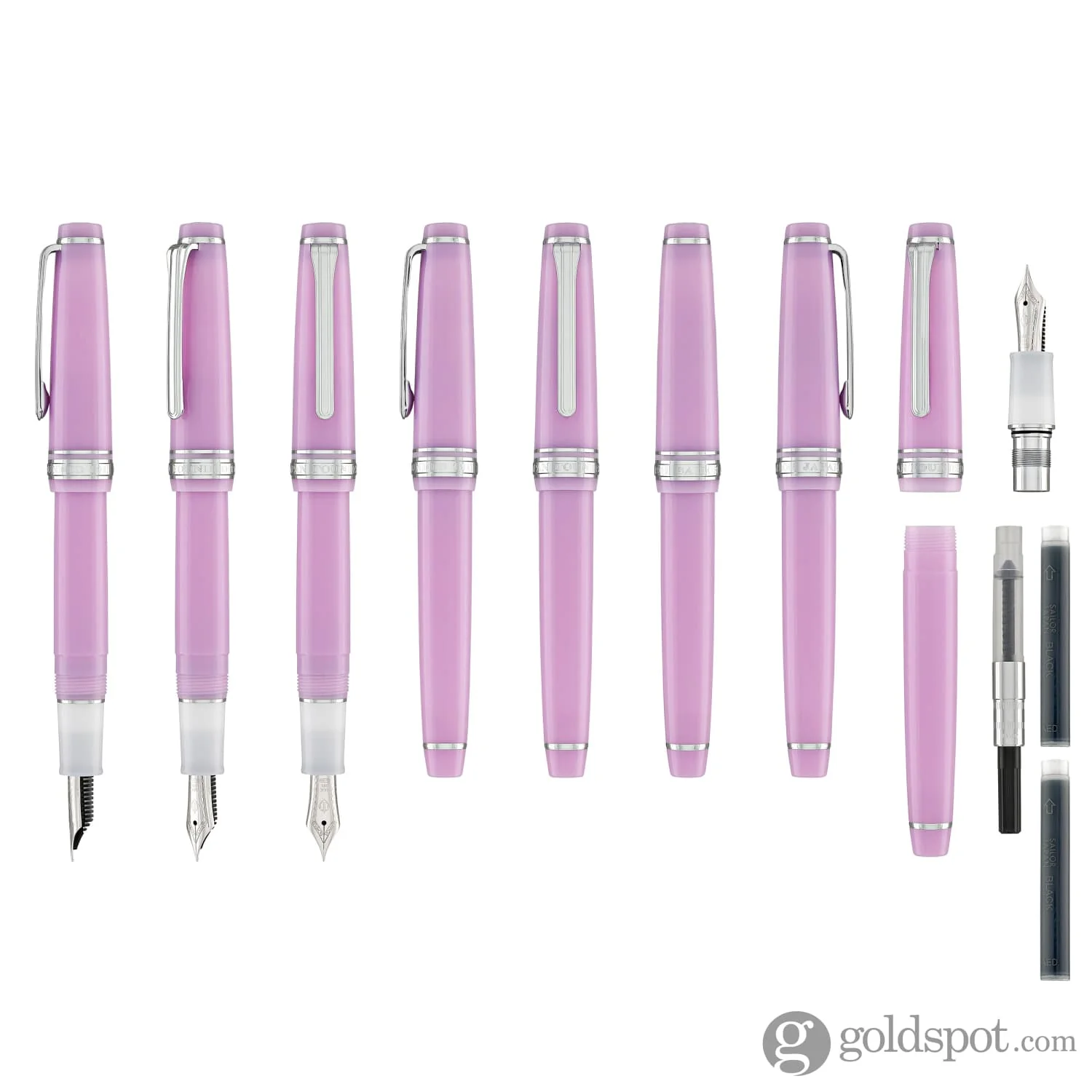 Sailor Pro Gear Slim Shikiori Sansui Fountain Pen in Autumn - "Nadeshiko" with Rhodium Trim - Medium Fine Point - Image 8
