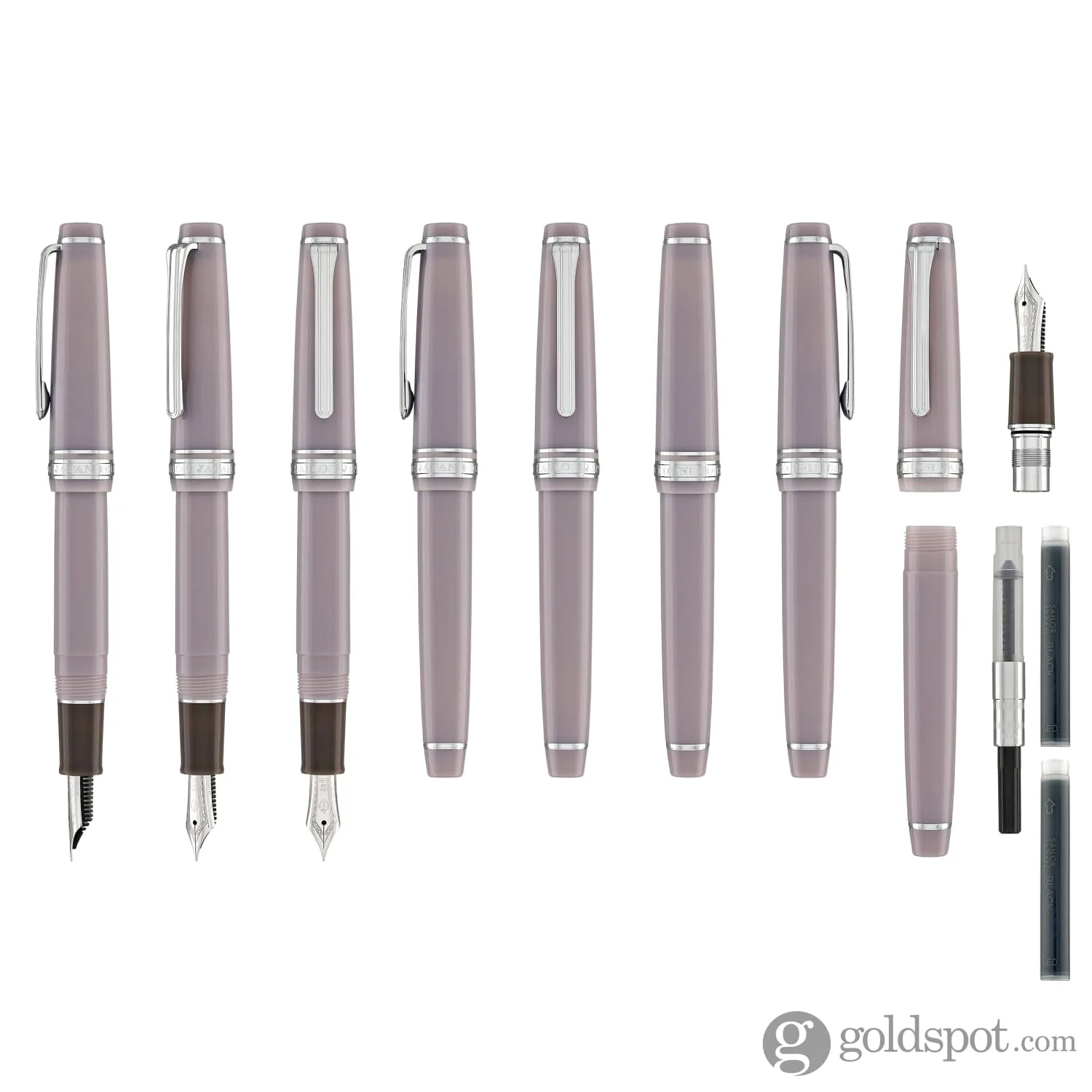 Sailor Pro Gear Slim Shikiori Sansui Fountain Pen in Autumn - Winter - "Kamoshika" with Rhodium Trim - Medium Fine Point - Image 8