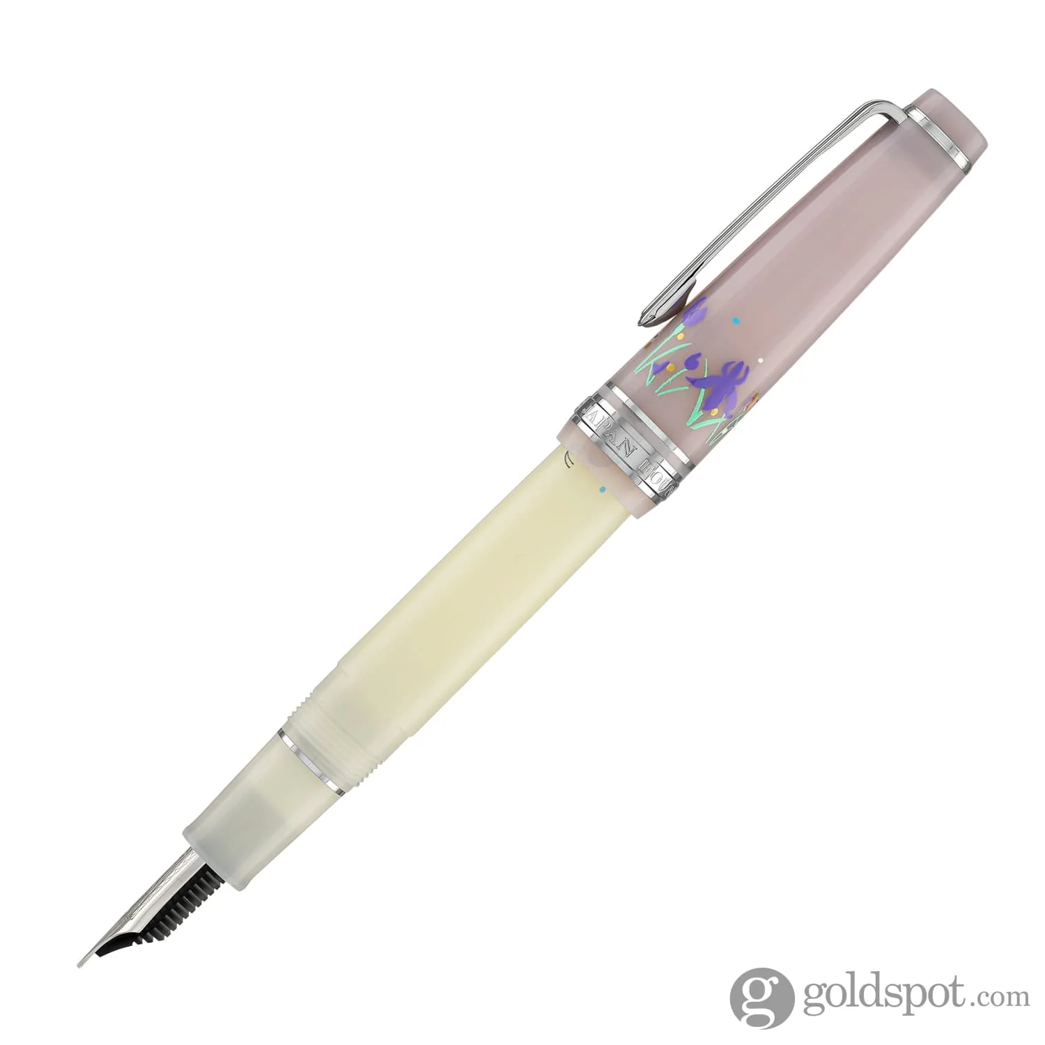 Sailor Professional Gear Slim 'Princess Raden' Fountain Pen in Princess Shirotae with Silver Trim - 14K Gold - Image 3