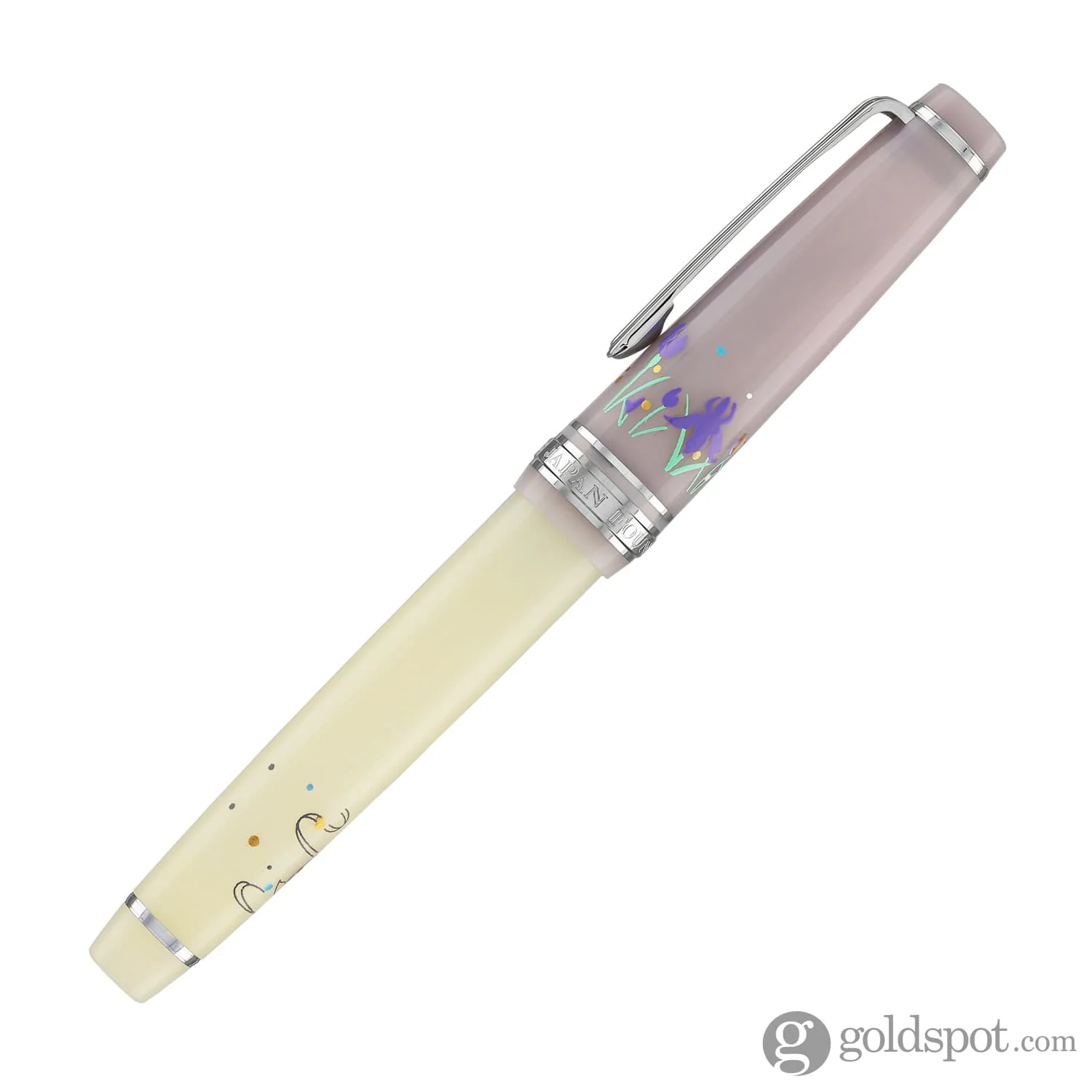 Sailor Professional Gear Slim 'Princess Raden' Fountain Pen in Princess Shirotae with Silver Trim - 14K Gold - Image 5
