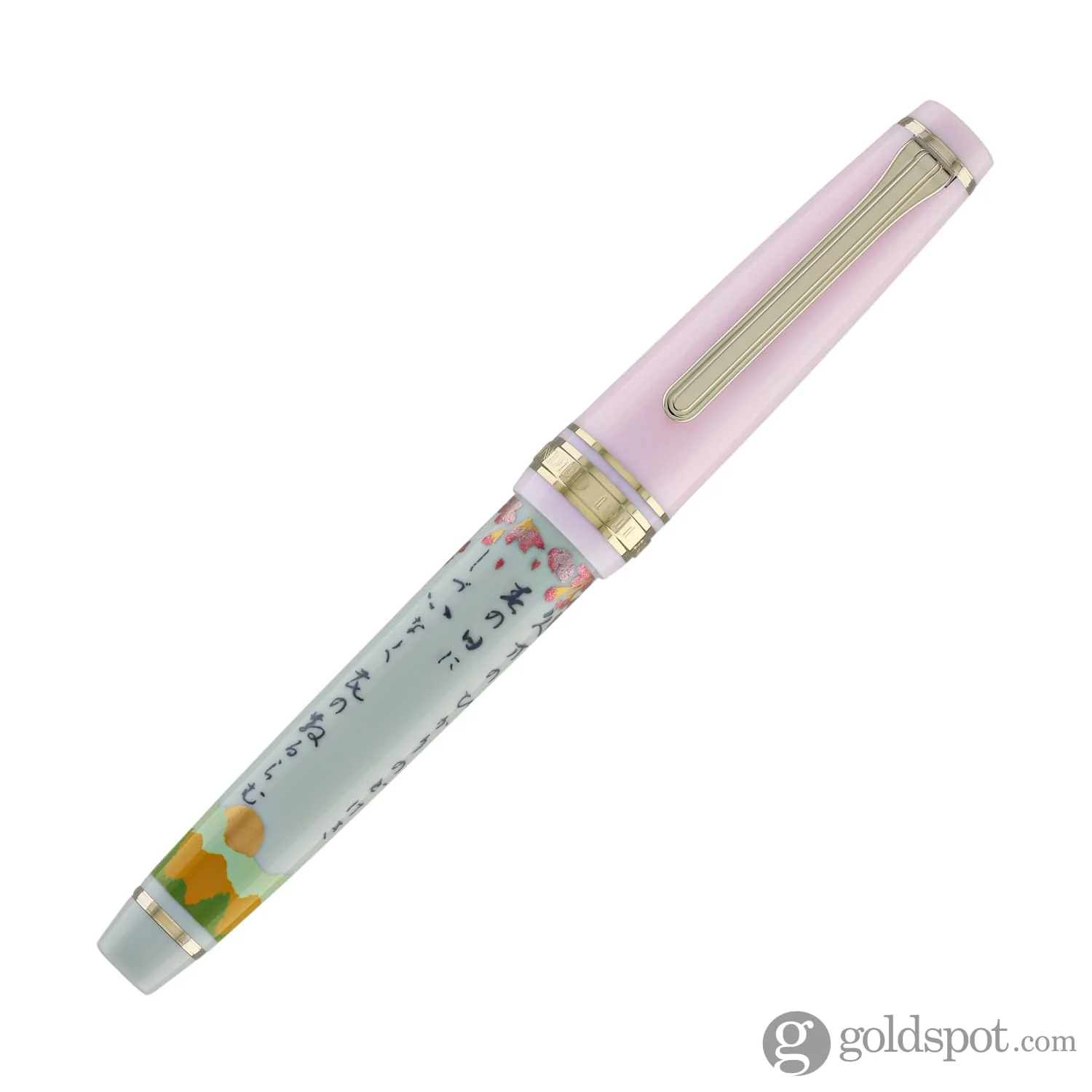 Sailor Professional Gear Slim Seasonal Waka Poetry Fountain Pen in Spring - 14k Gold - Image 2