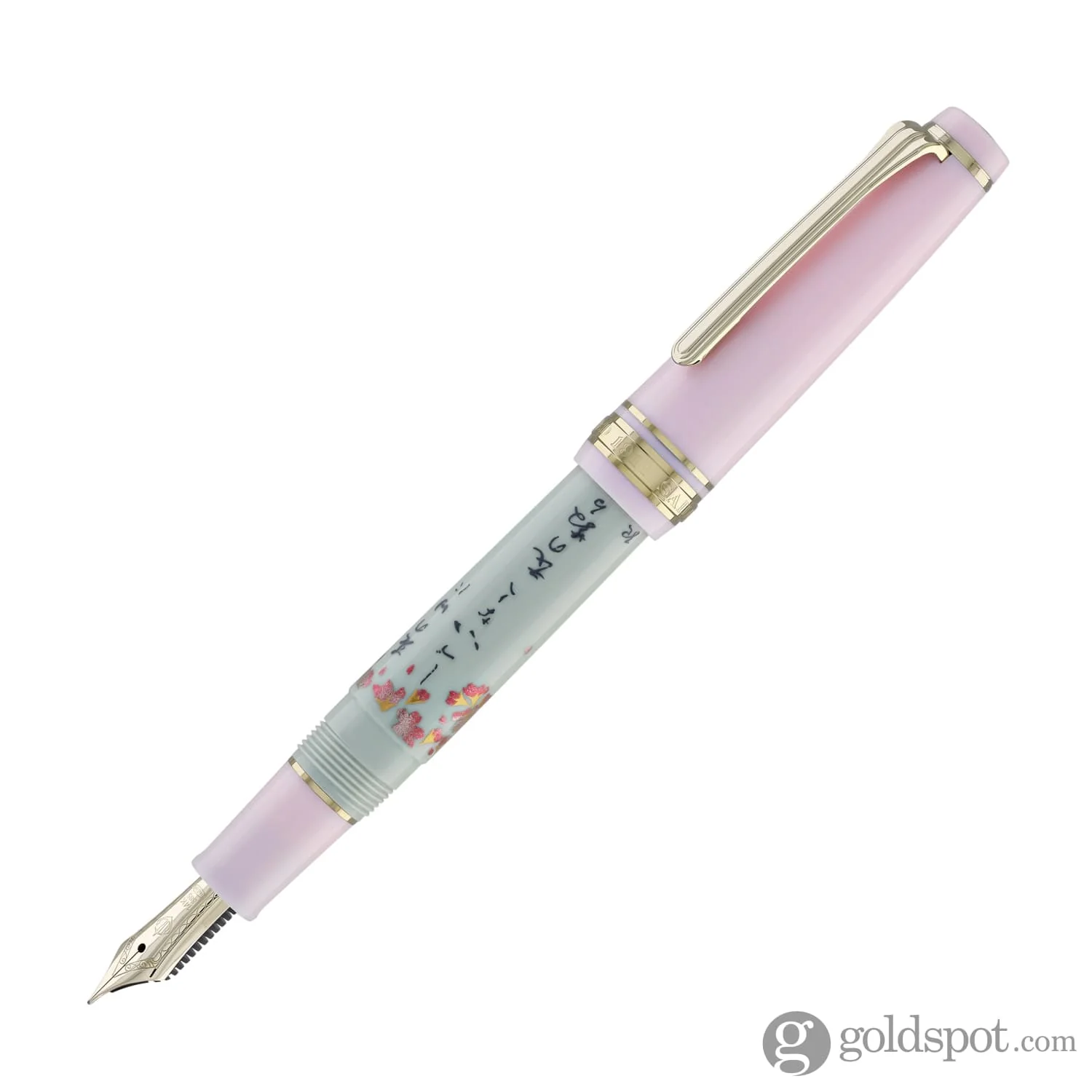 Sailor Professional Gear Slim Seasonal Waka Poetry Fountain Pen in Spring - 14k Gold - Image 4