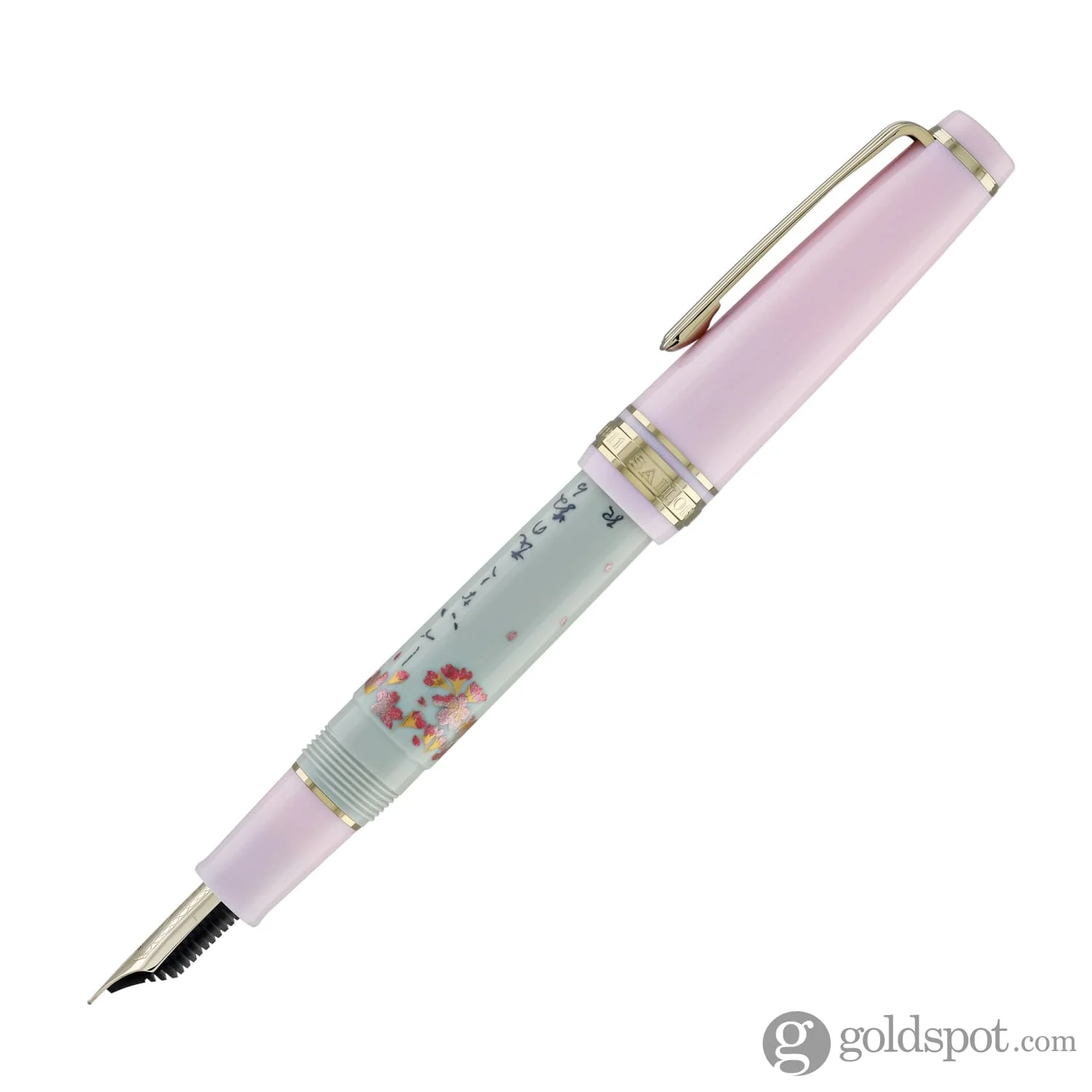 Sailor Professional Gear Slim Seasonal Waka Poetry Fountain Pen in Spring - 14k Gold - Image 5