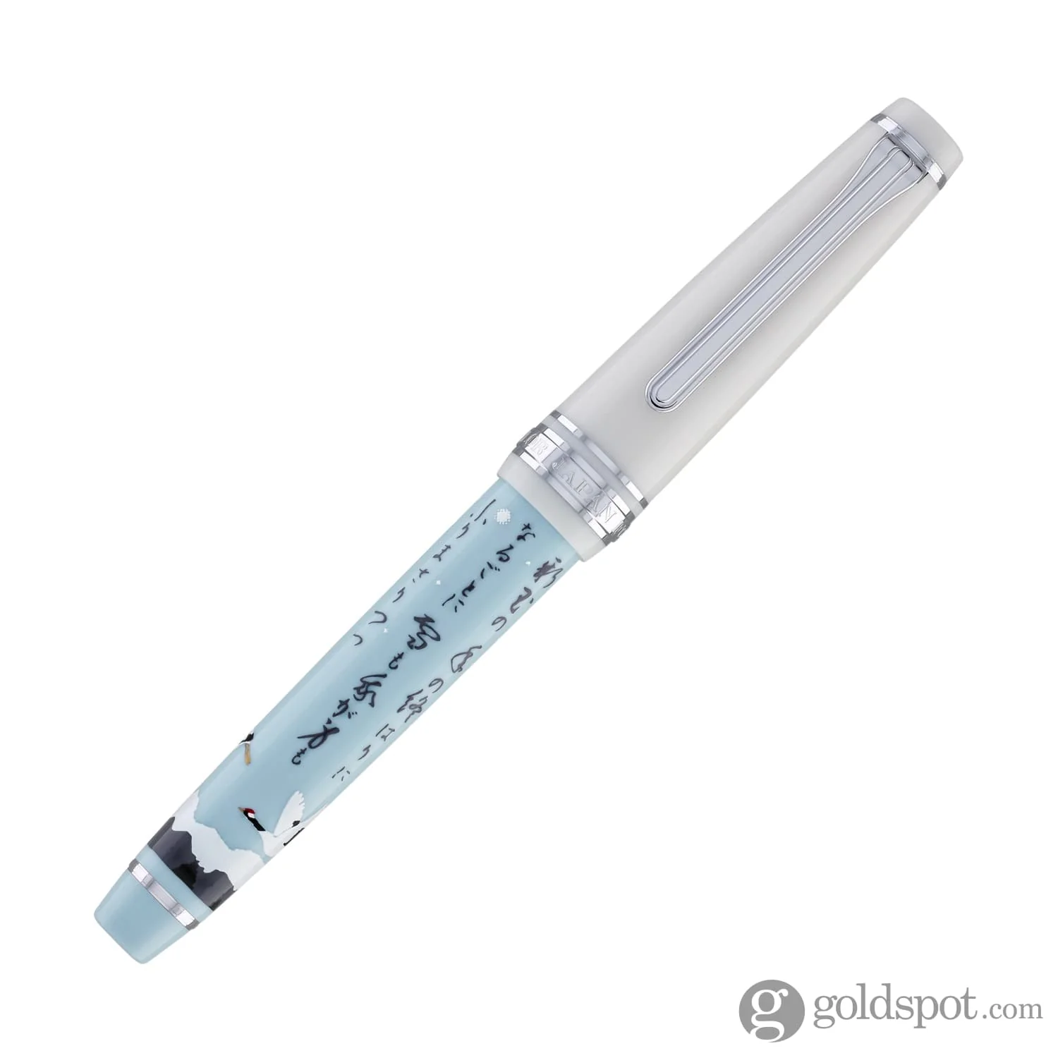 Sailor Professional Gear Slim Seasonal Waka Poetry Fountain Pen in Winter - 14K Gold with Rhodium Plating - Image 2