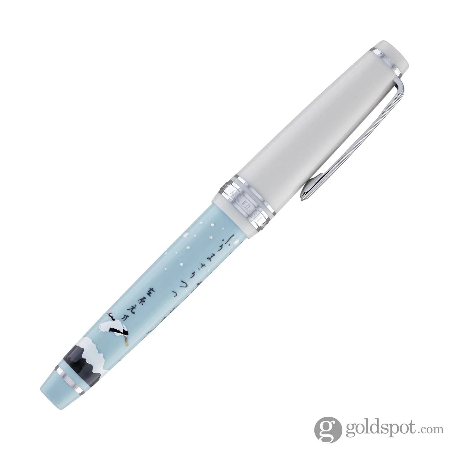Sailor Professional Gear Slim Seasonal Waka Poetry Fountain Pen in Winter - 14K Gold with Rhodium Plating - Image 7