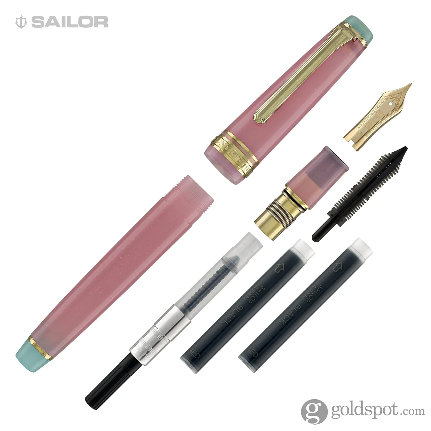 Sailor Professional Gear Slim Solar Term Series Fountain Pen in Hagi Gold Trim - 14kt Gold Nib - Image 7
