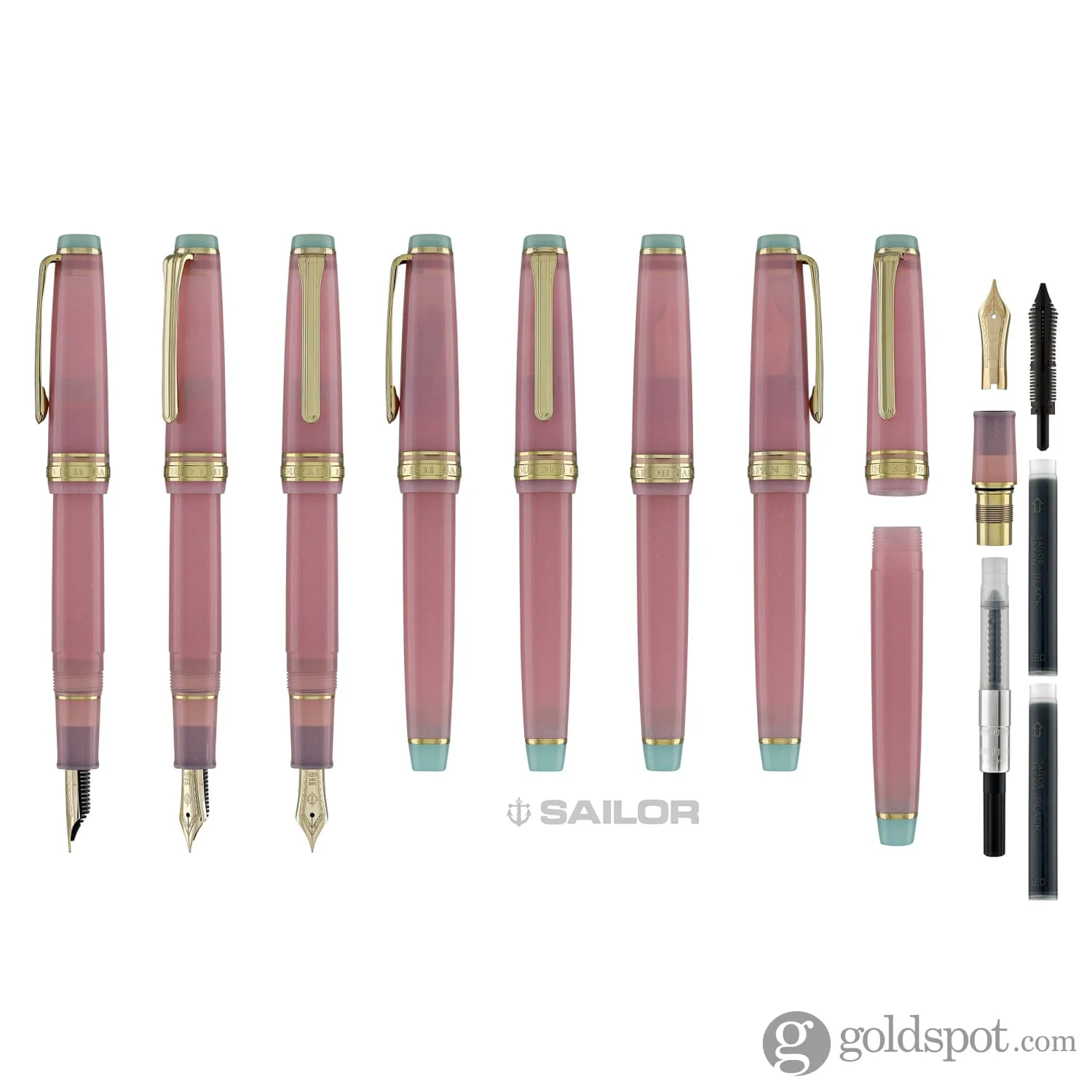 Sailor Professional Gear Slim Solar Term Series Fountain Pen in Hagi Gold Trim - 14kt Gold Nib - Image 8