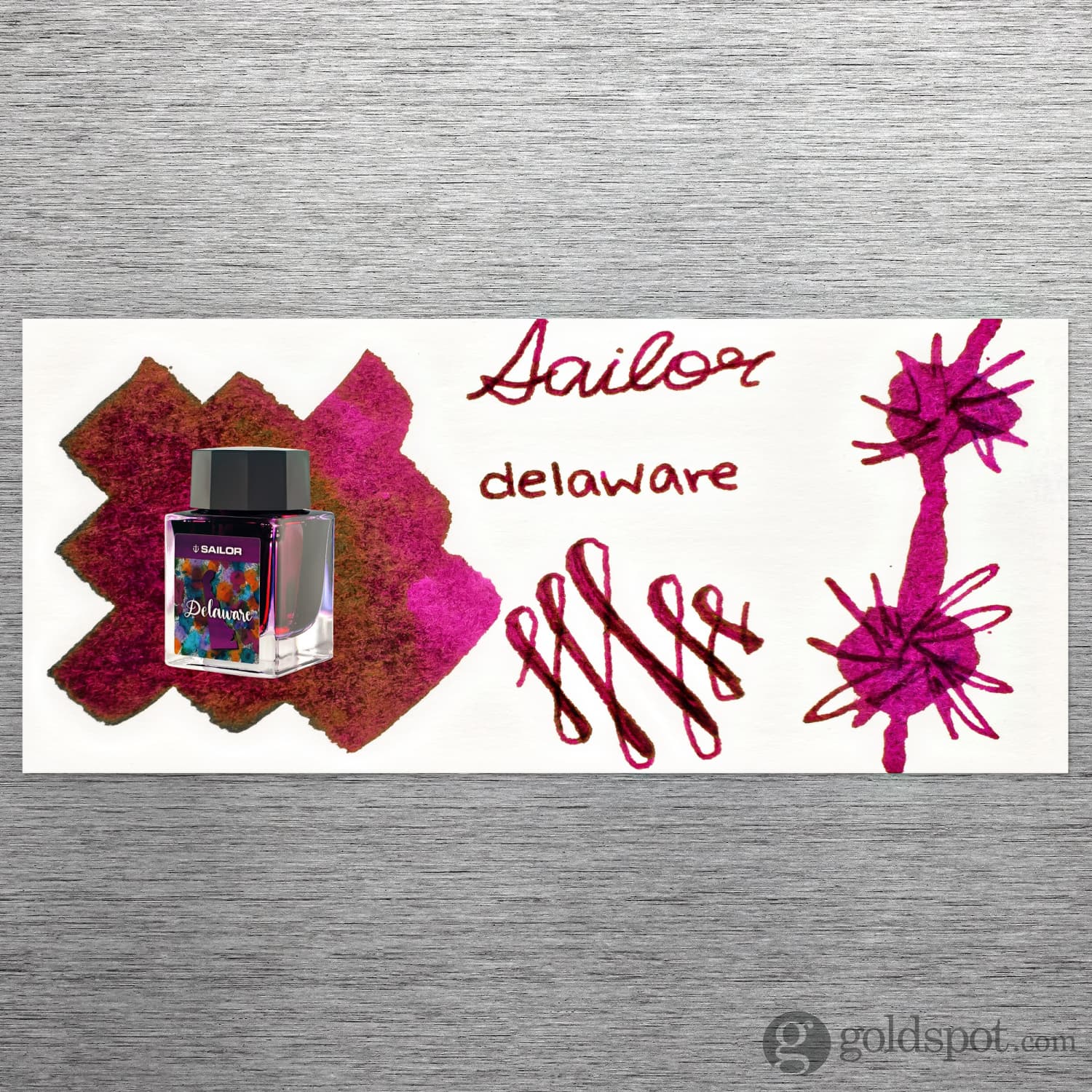 Sailor USA State Bottled Ink in Delaware (Magenta) - 20mL - Image 2
